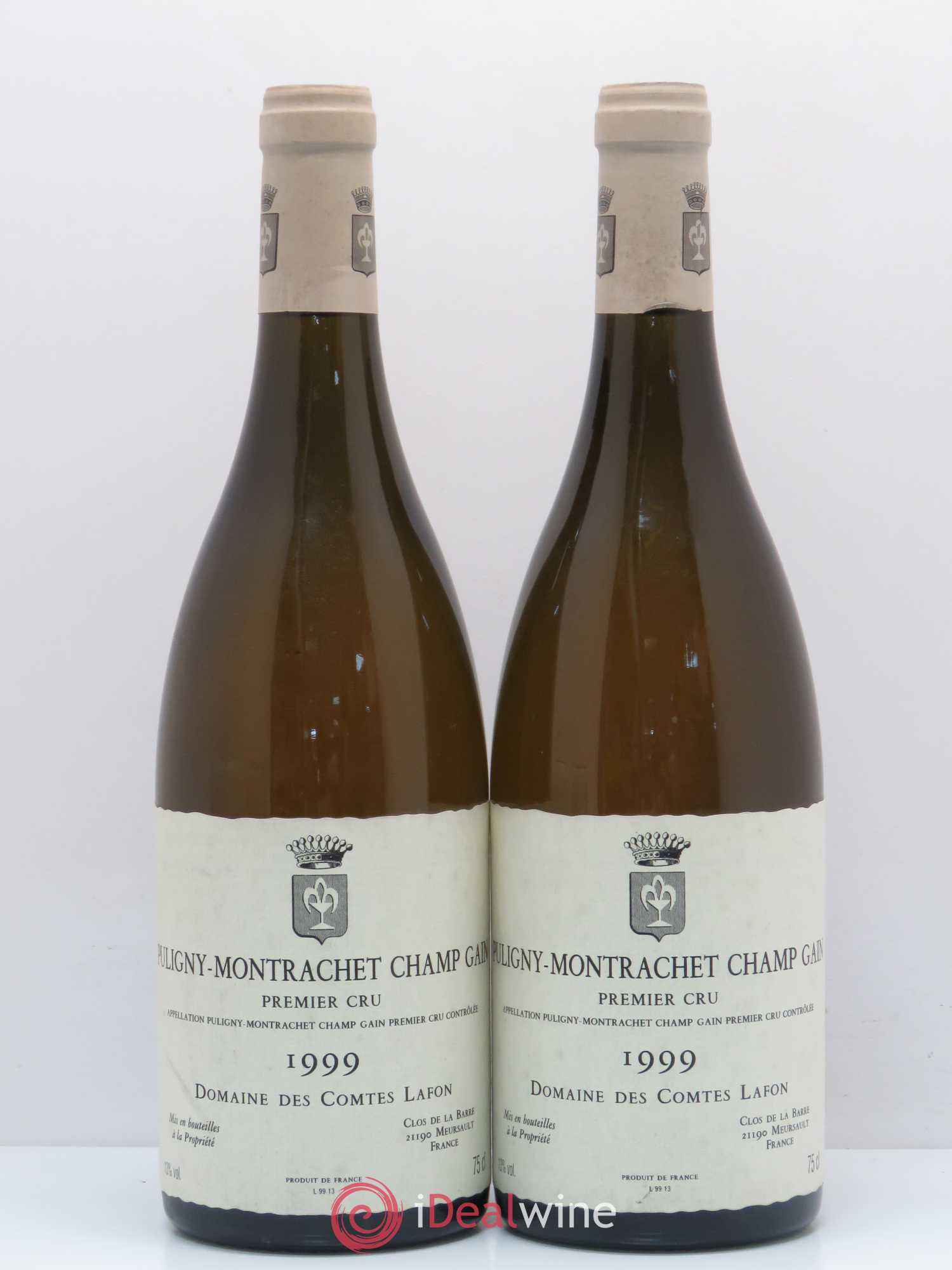Puligny-Montrachet 1er Cru Champgain Comtes Lafon (Domaine des) 1999 - Lot de 2 bouteilles - 0