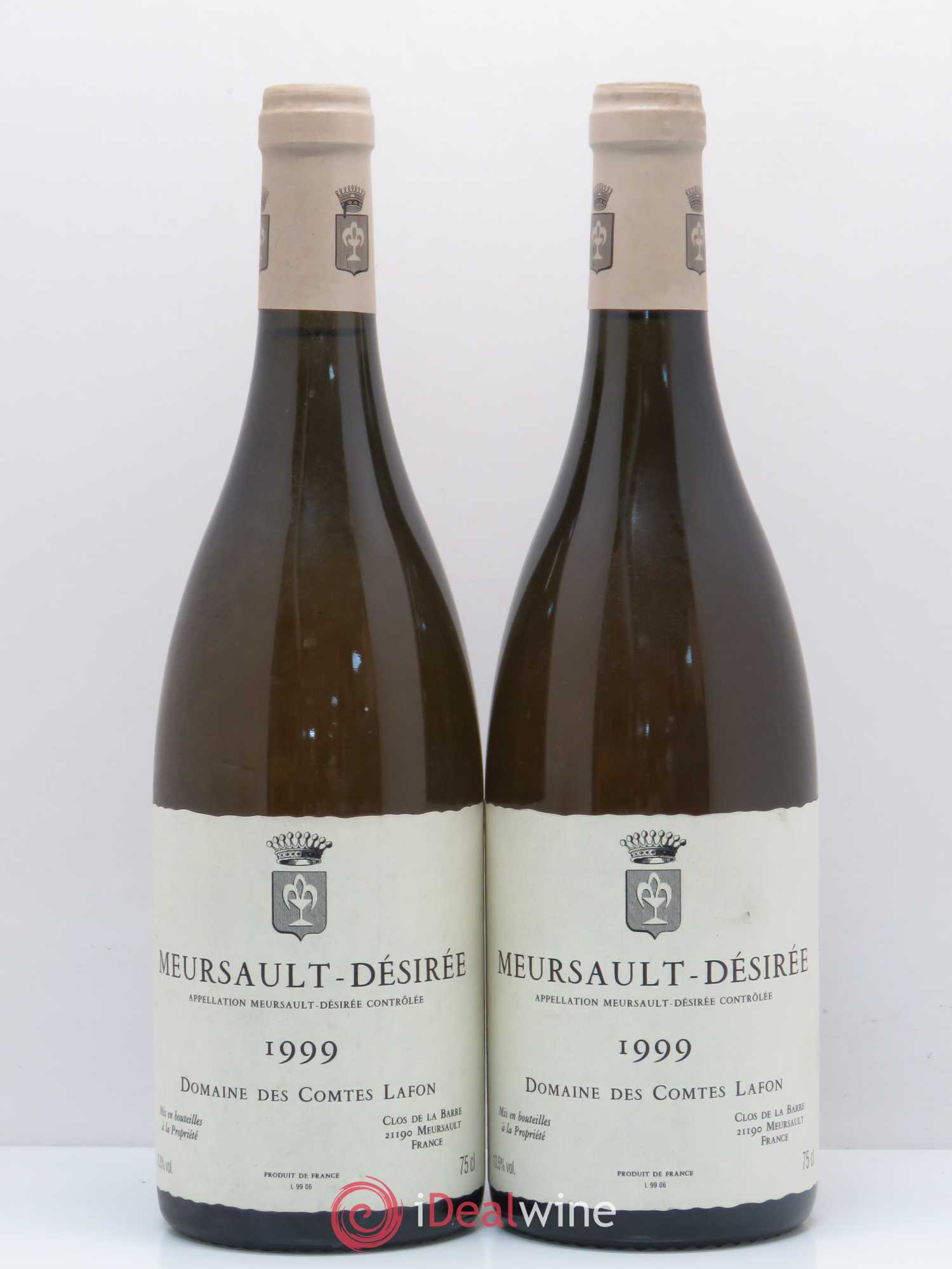 Meursault Désirée Comtes Lafon (Domaine des) 1999 - Lot de 2 bouteilles - 0