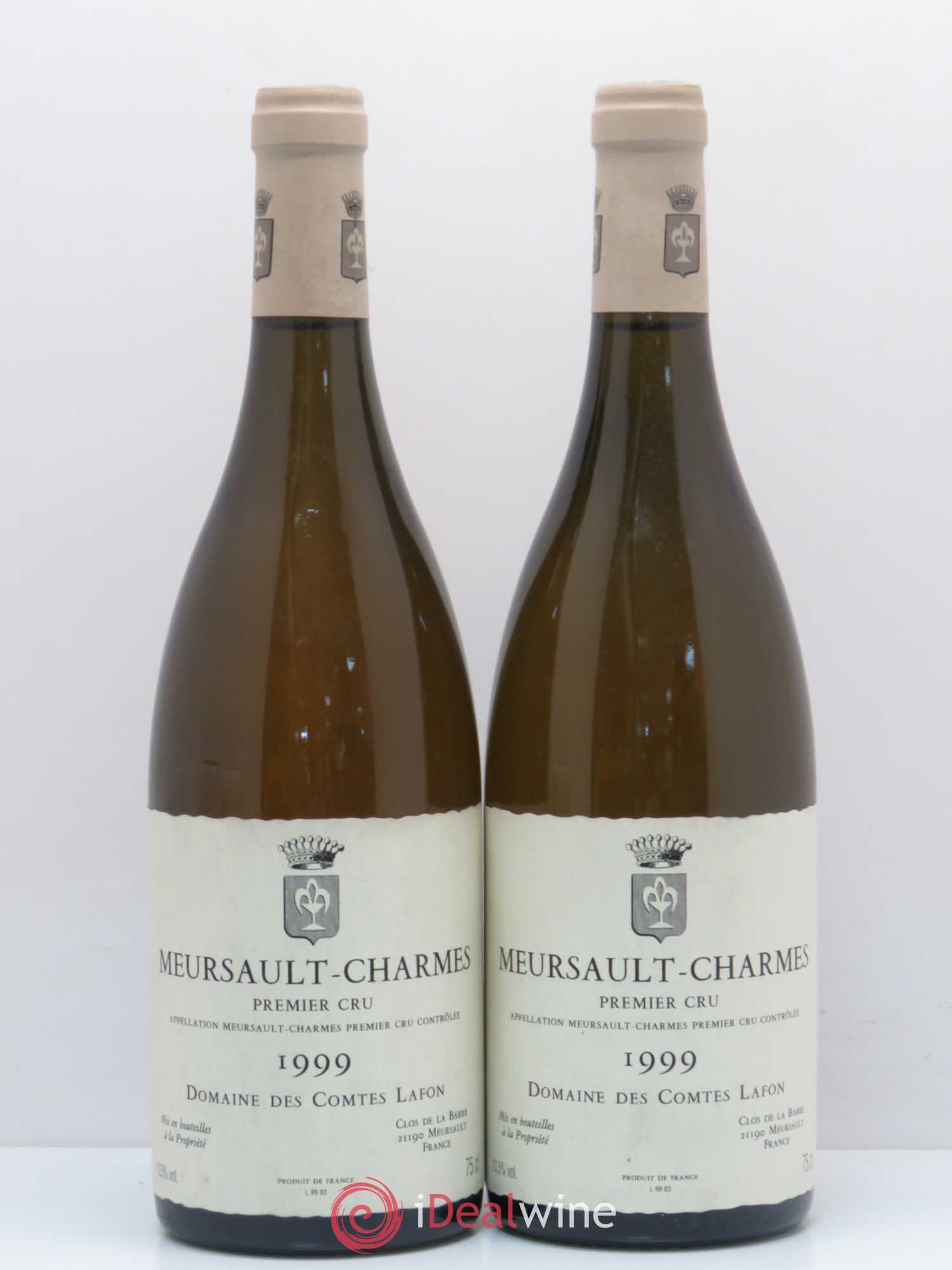 Meursault 1er Cru Charmes Comtes Lafon (Domaine des) 1999 - Lot de 2 bouteilles - 0