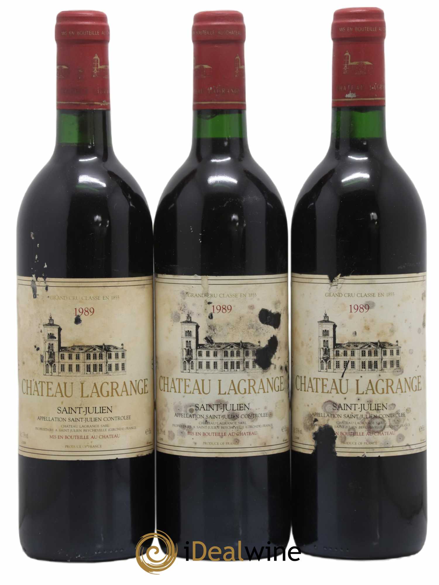 Château Lagrange 3ème Grand Cru Classé 1989 - Lot de 3 bouteilles - 0