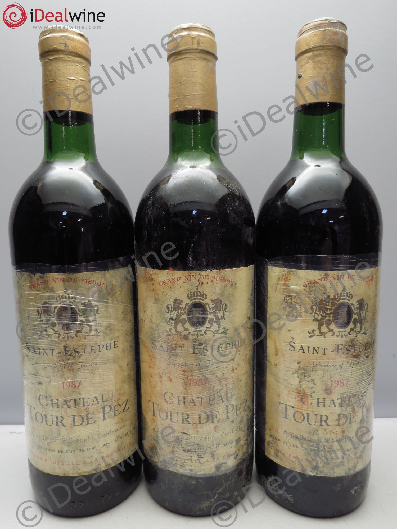 Château Tour de Pez Cru Bourgeois 1987 - Lot de 3 bouteilles - 0
