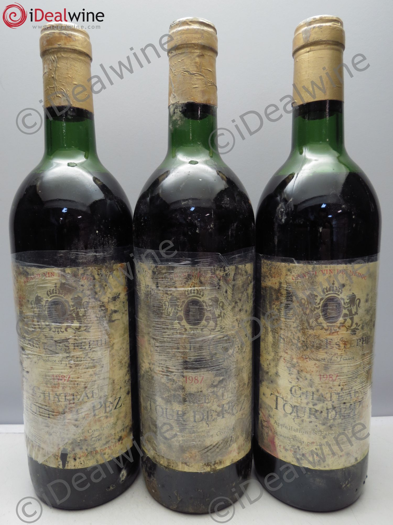 Château Tour de Pez Cru Bourgeois 1987 - Lot de 3 bouteilles - 0