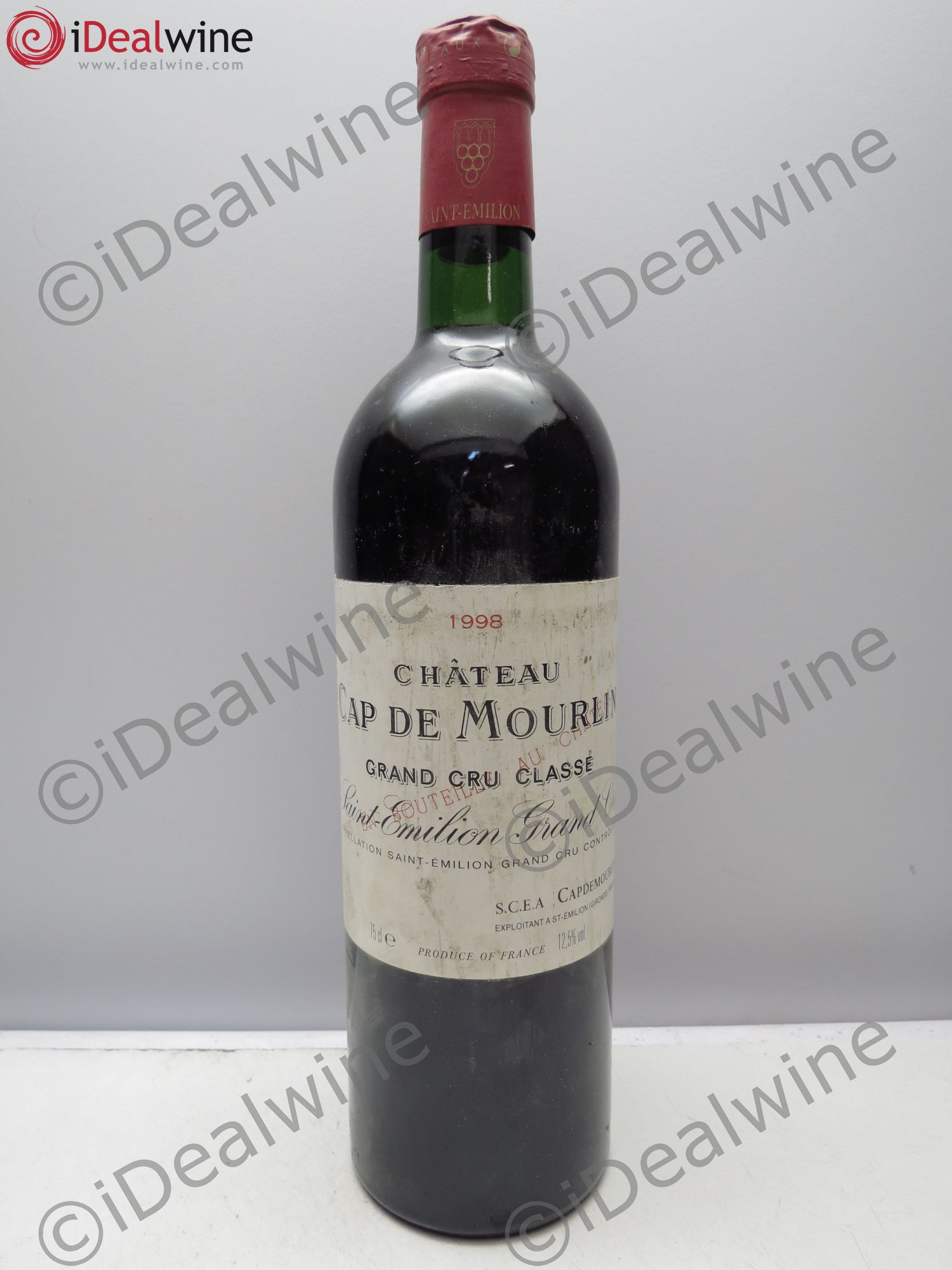 Château Cap de Mourlin Grand Cru Classé 1998 - Lot de 1 bouteille - 0