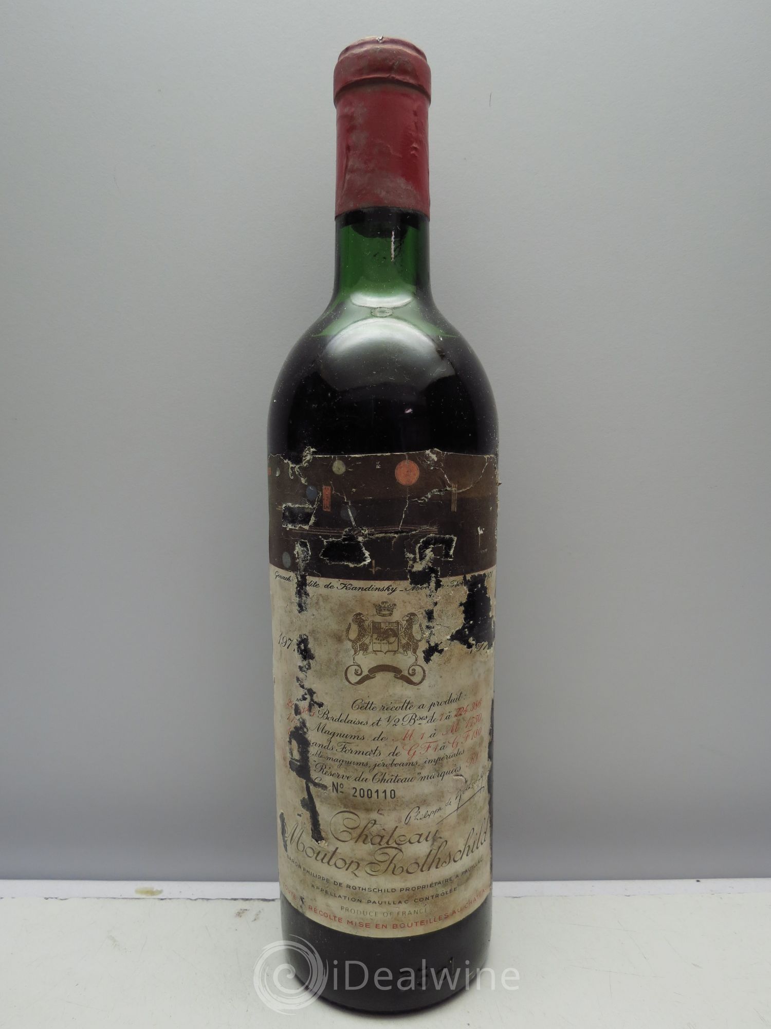 Château Mouton Rothschild 1er Grand Cru Classé 1971 - Lot de 1 bouteille - 0
