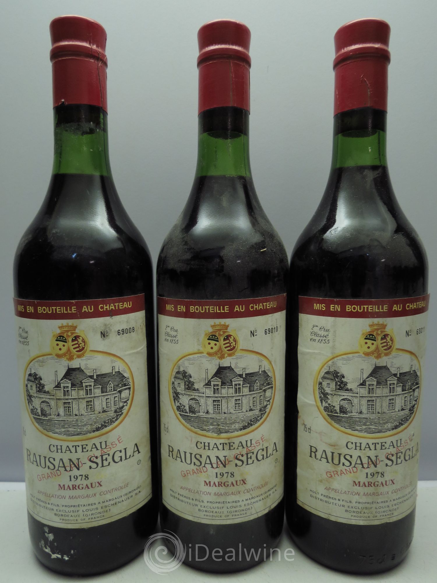 Château Rauzan Ségla Grand Cru Classé 1978 - Lot de 3 bouteilles - 0