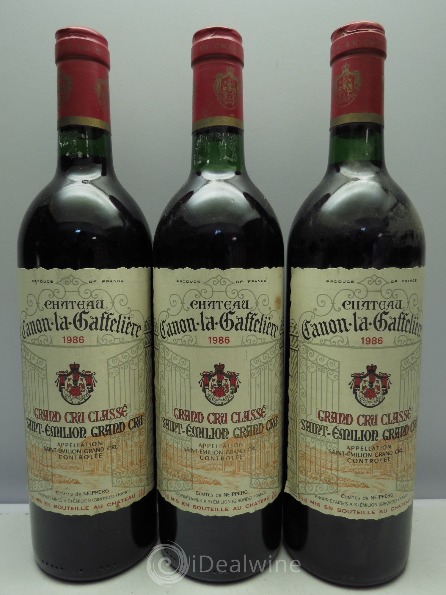 Château Canon la Gaffelière 1er Grand Cru Classé B 1986 - Lot de 3 bouteilles - 0