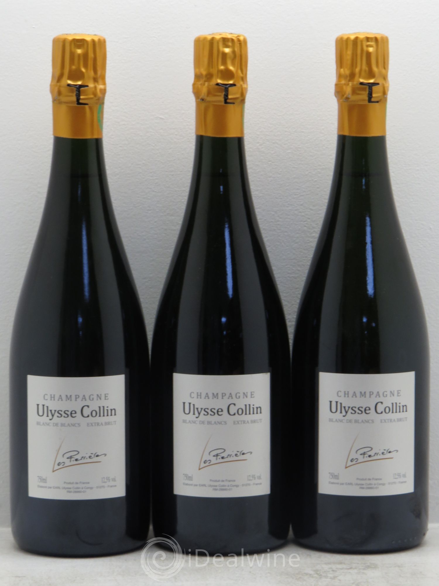 Les Pierrières Blancs de Blancs Extra-Brut Ulysse Collin 2012 - Lot de 3 bouteilles - 0