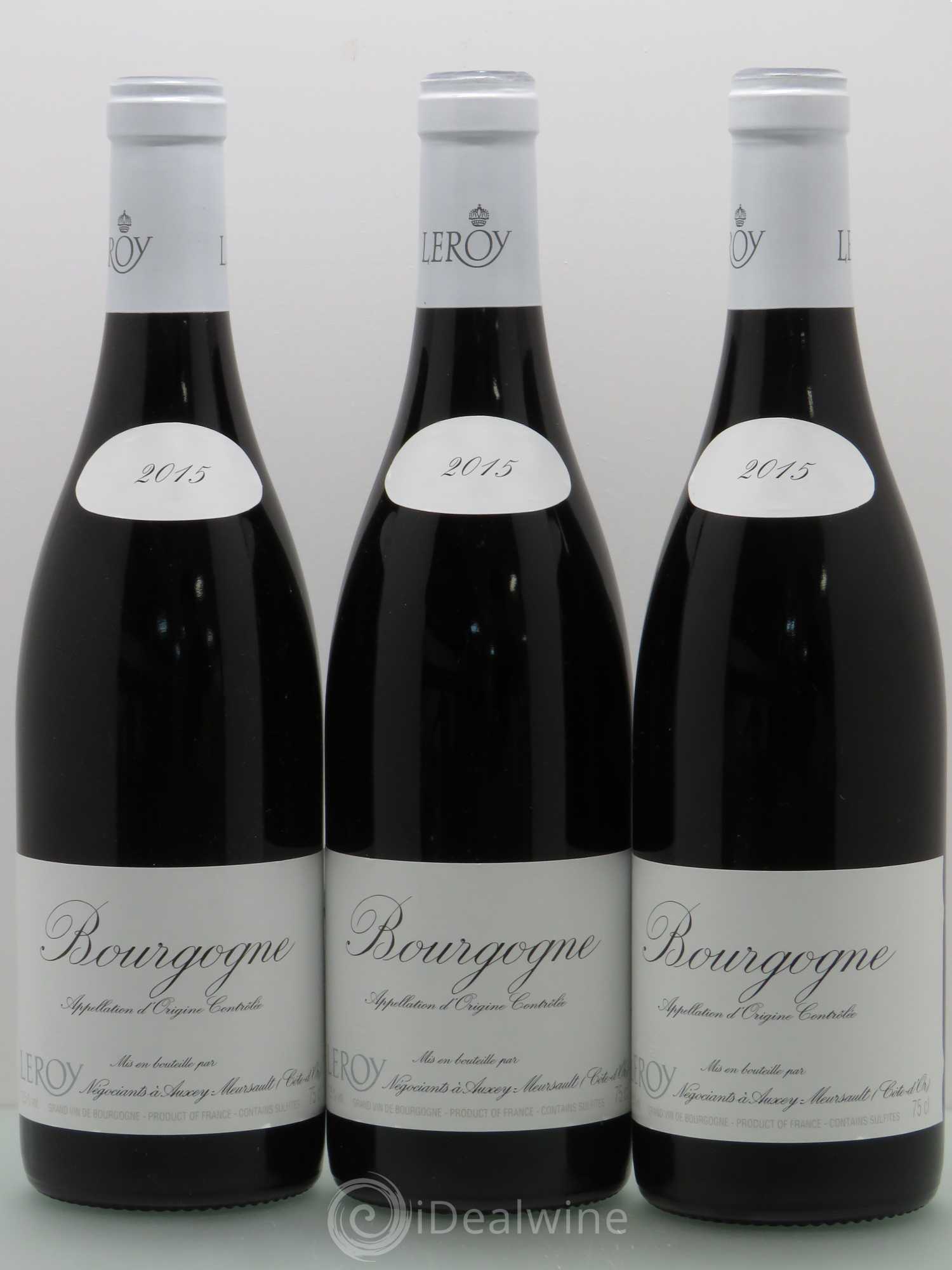 Bourgogne Leroy SA 2015 - Lot de 3 bouteilles - 0