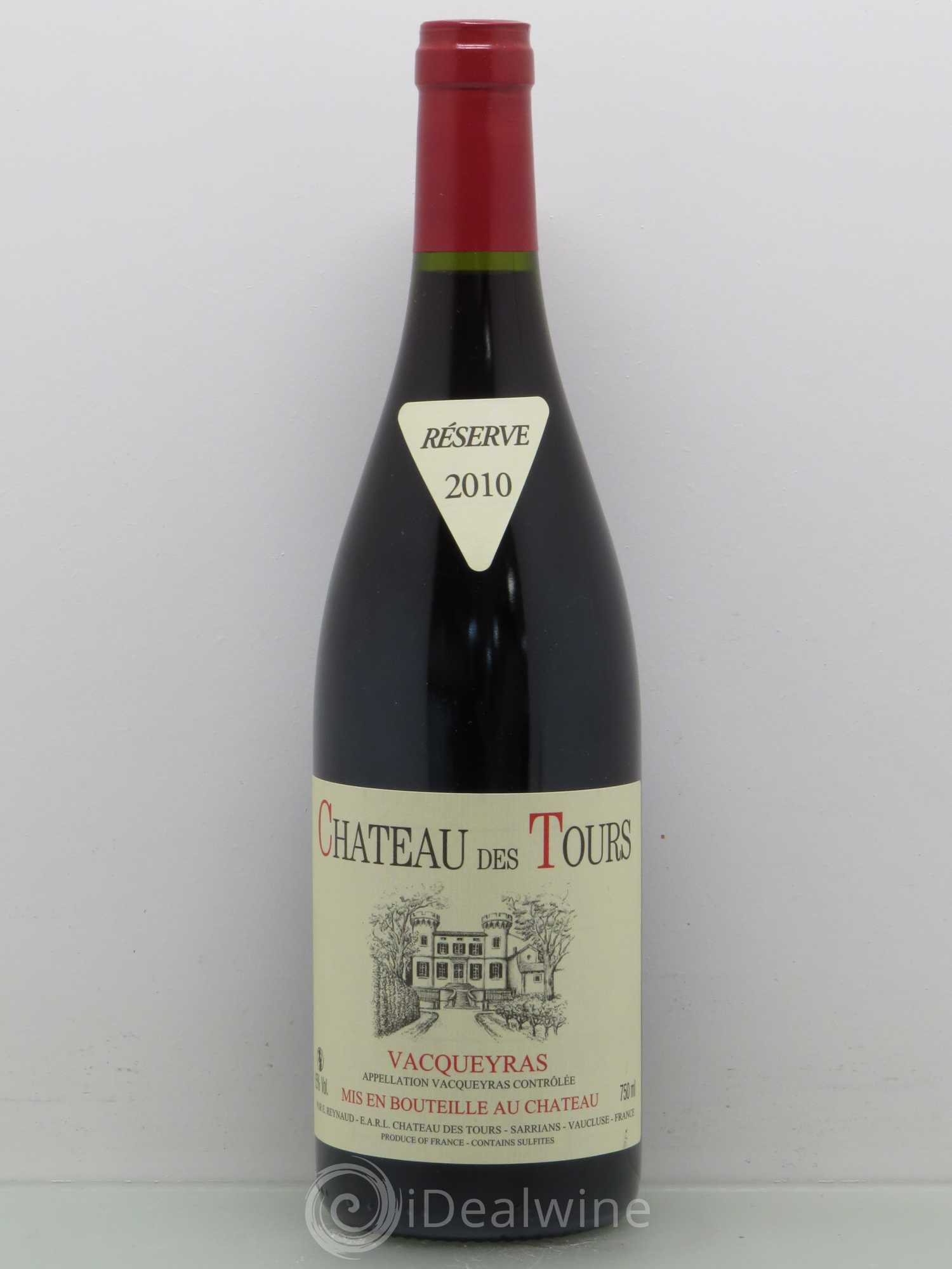 Vacqueyras Château des Tours Emmanuel Reynaud 2010 - Lot de 1 bouteille - 0