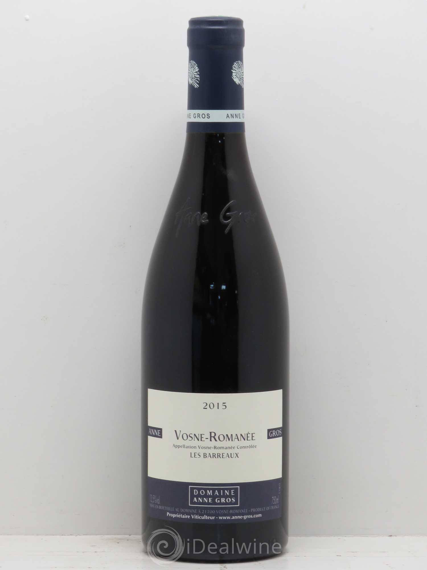 Vosne-Romanée Les Barreaux Anne Gros 2015 - Lot de 1 bouteille - 0