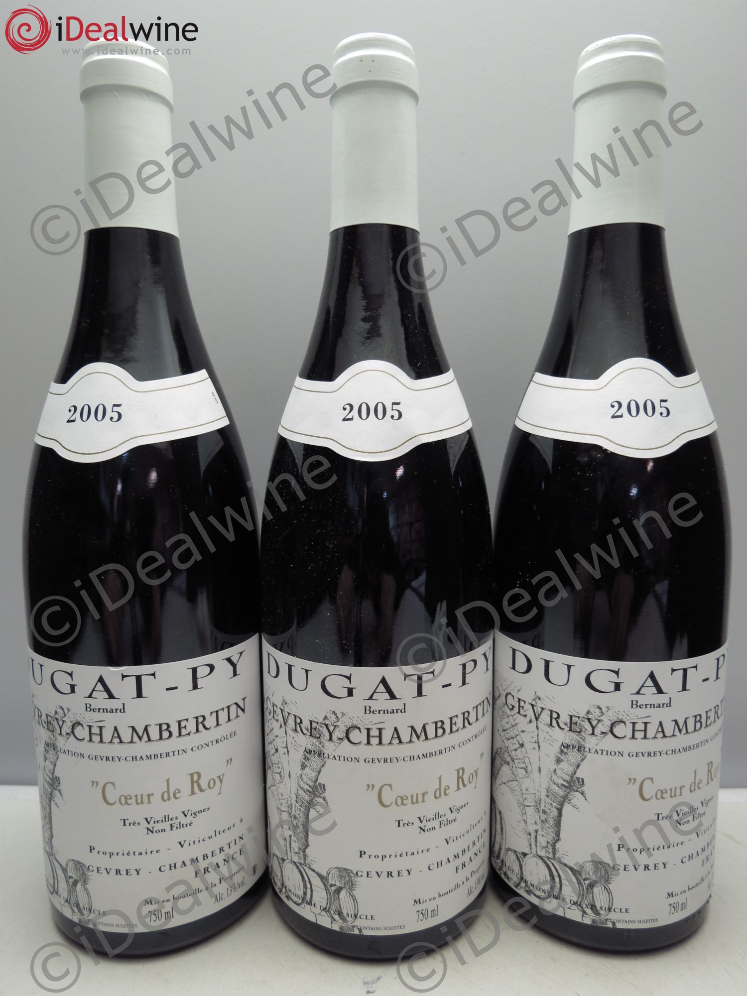 Gevrey-Chambertin Coeur de Roy Très Vieilles Vignes Dugat-Py 2005 - Lot de 3 bouteilles - 0