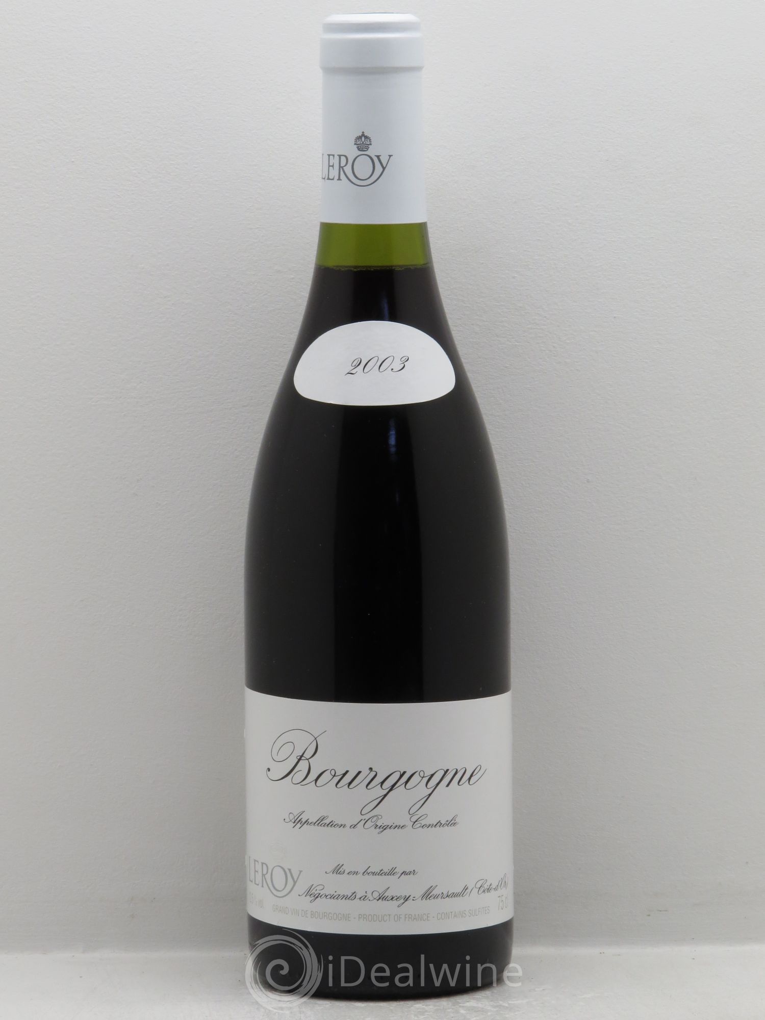 Bourgogne Pinot Noir négoce Leroy 2003 - Posten von 1 Flasche - 0