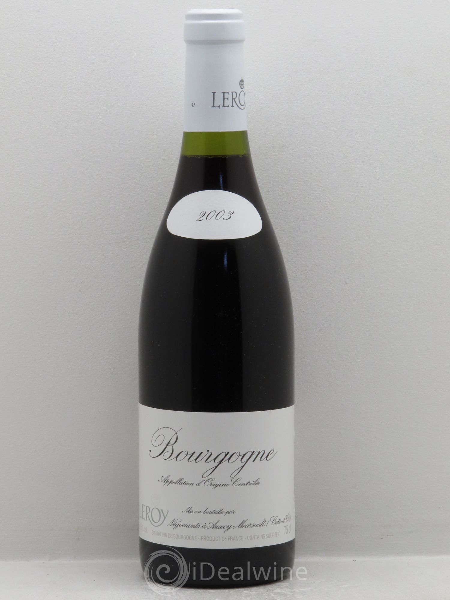Bourgogne Pinot Noir négoce Leroy 2003 - Posten von 1 Flasche - 0