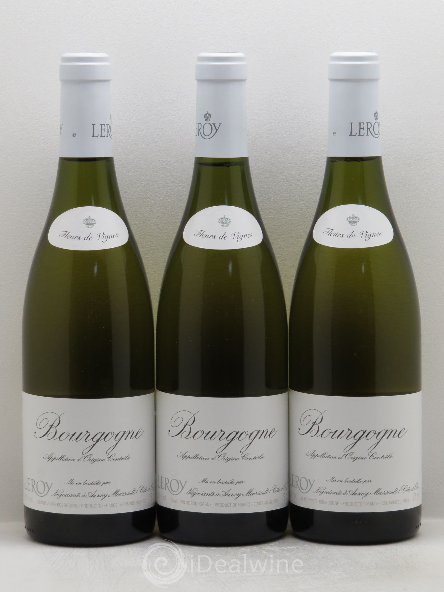 Bourgogne Fleurs de Vignes négoce Leroy - Posten von 3 Flaschen - 0