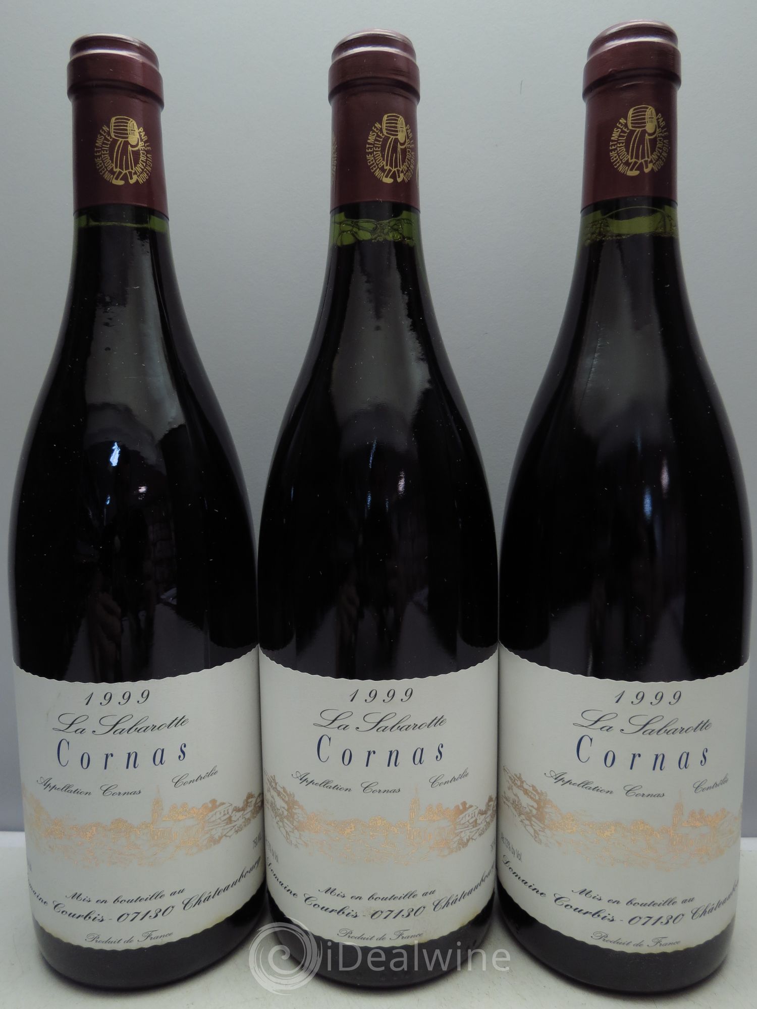 Cornas Sabarotte 1999 - Lot de 3 bouteilles - 0