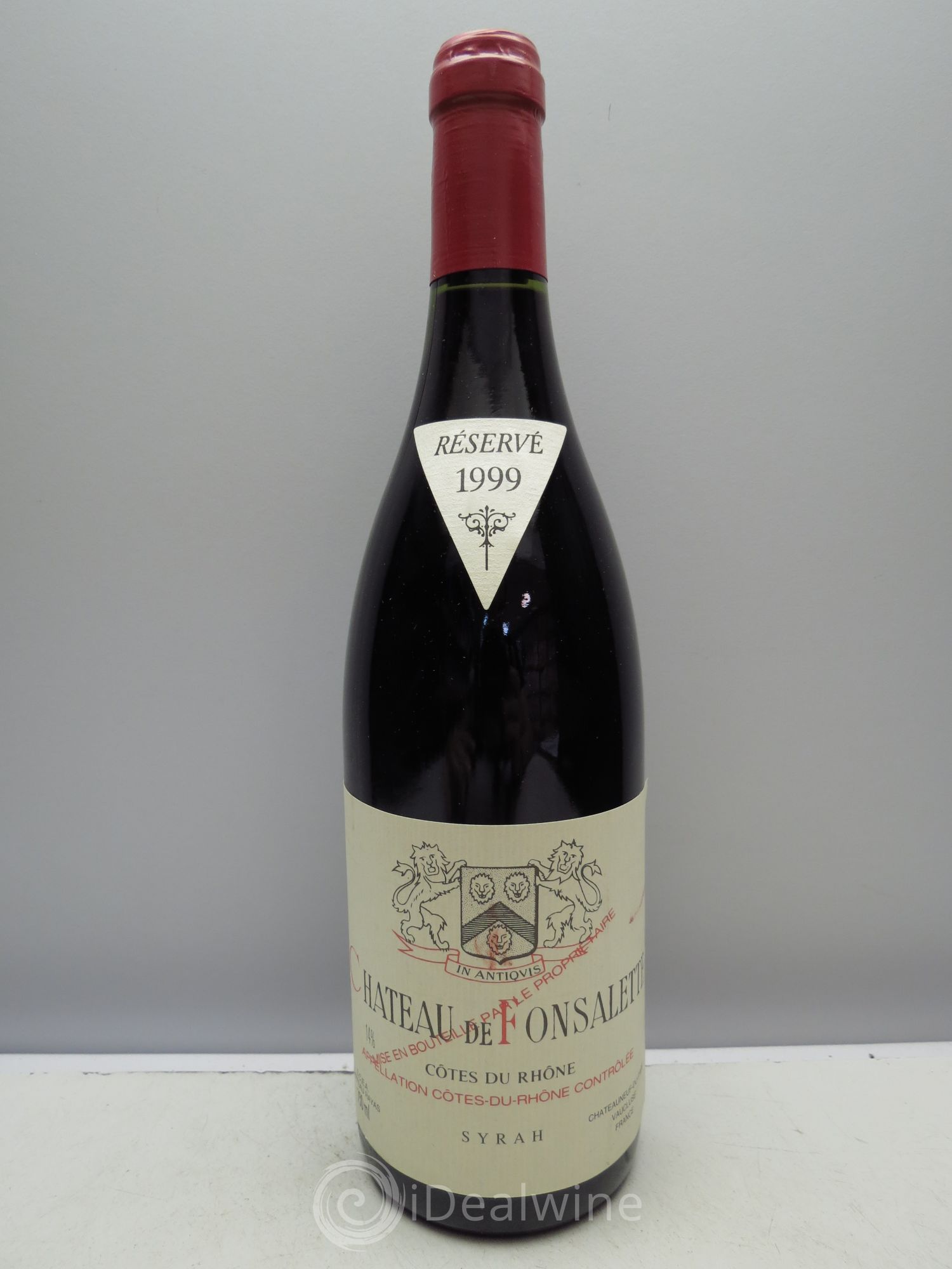 Côtes-du-Rhône Cuvée Syrah Château de Fonsalette 1999 - Lot de 6 bouteilles - 0