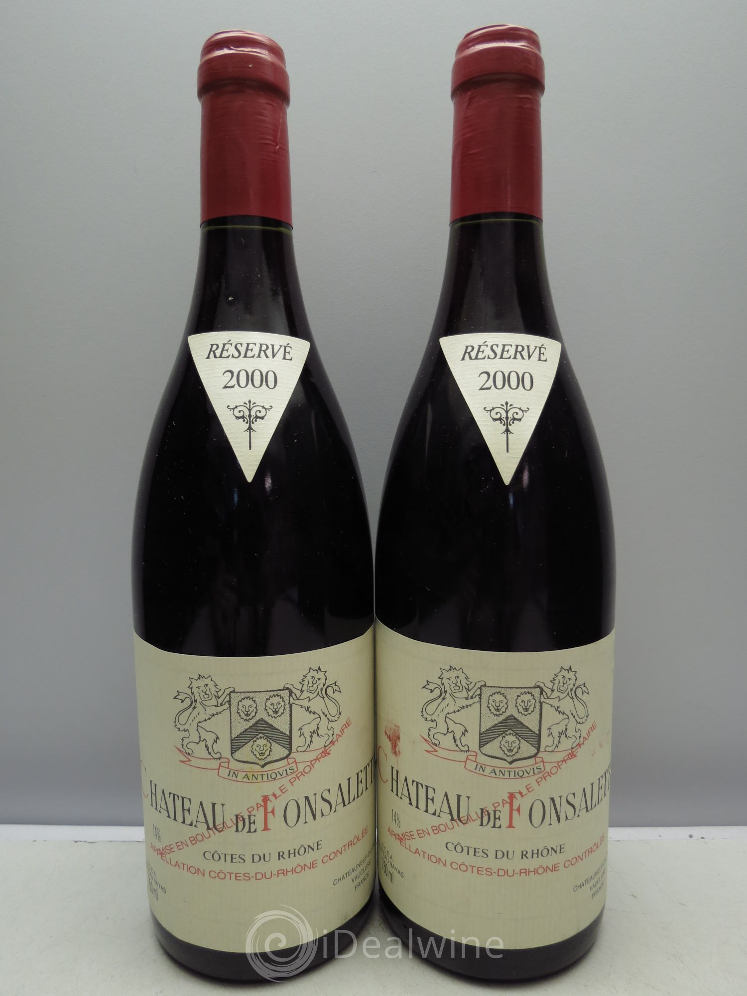 Côtes-du-Rhône Château de Fonsalette Emmanuel Reynaud 2000 - Lot de 2 bouteilles - 0