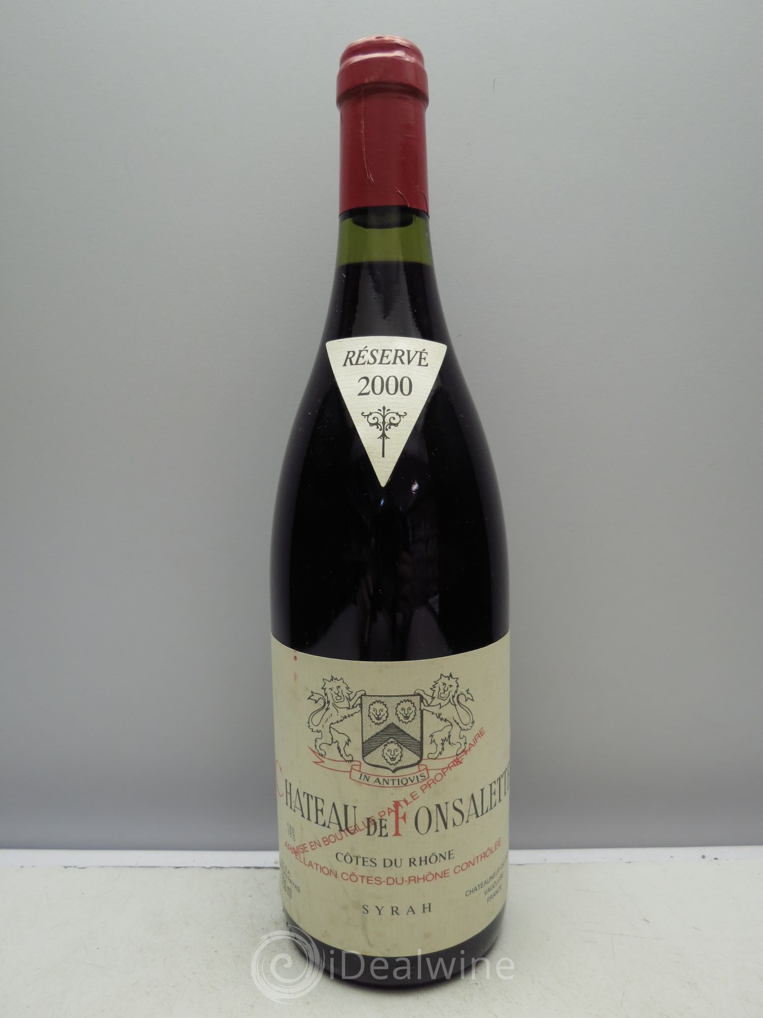 Côtes-du-Rhône Cuvée Syrah Château de Fonsalette 2000 - Lot de 1 bouteille - 0