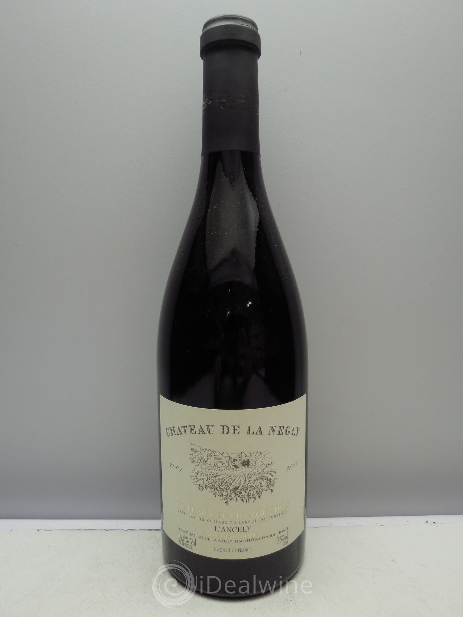 La Clape Château de La Négly L'Ancely Jean Paux-Rosset 2001 - Lot de 1 bouteille - 0