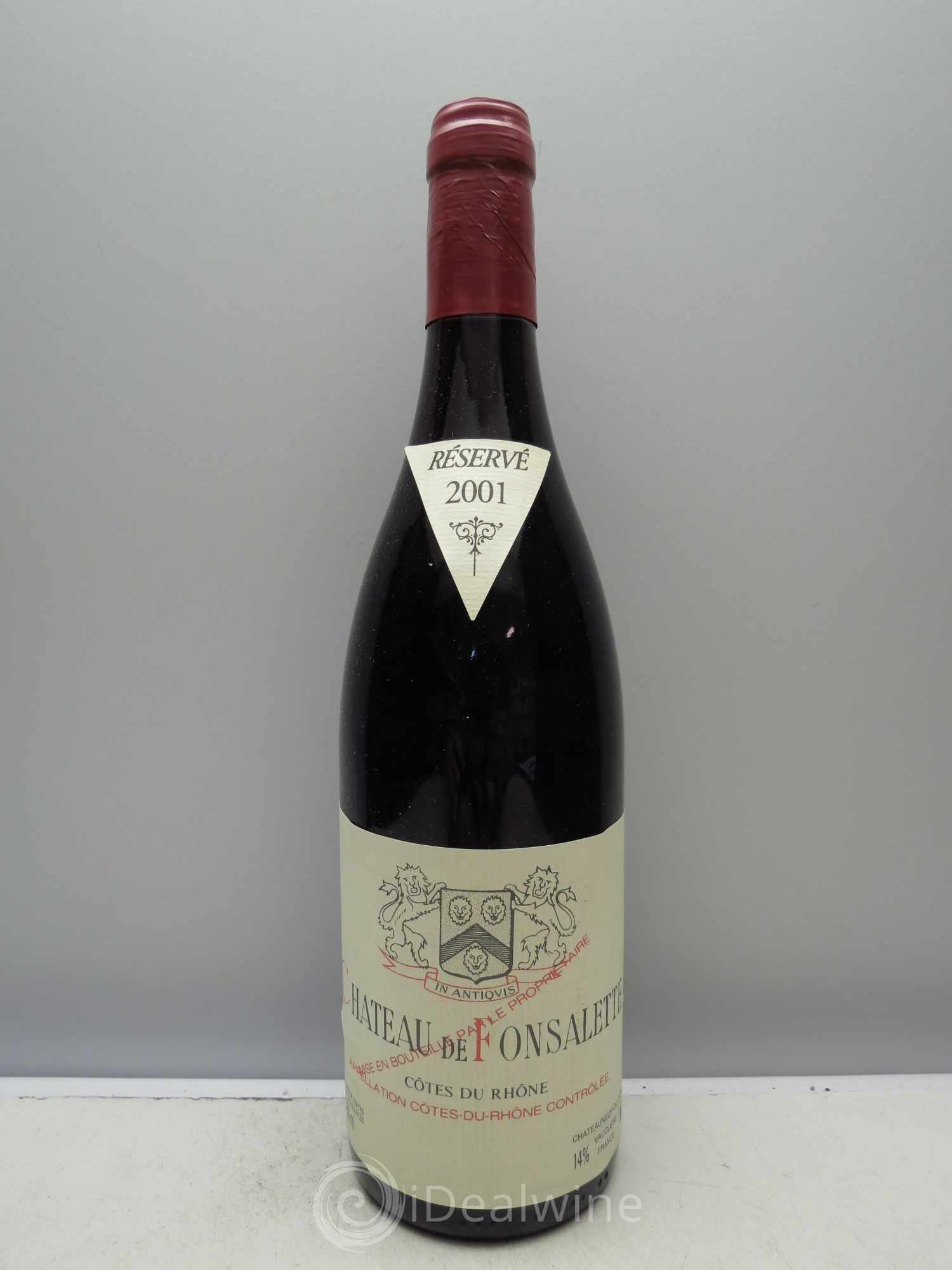 Côtes-du-Rhône Château de Fonsalette Emmanuel Reynaud 2001 - Lot de 1 bouteille - 0