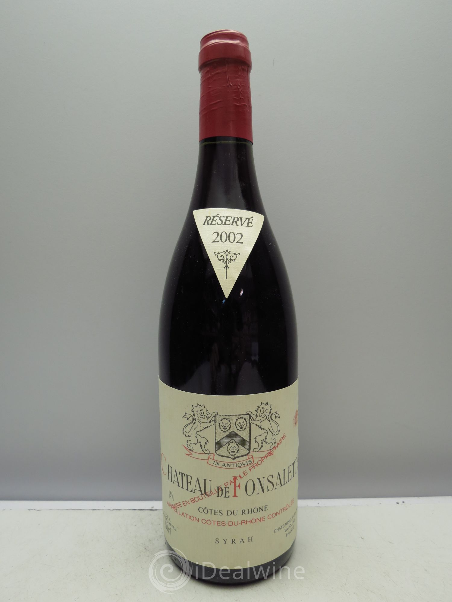 Côtes-du-Rhône Cuvée Syrah Château de Fonsalette 2002 - Lot de 6 bouteilles - 0