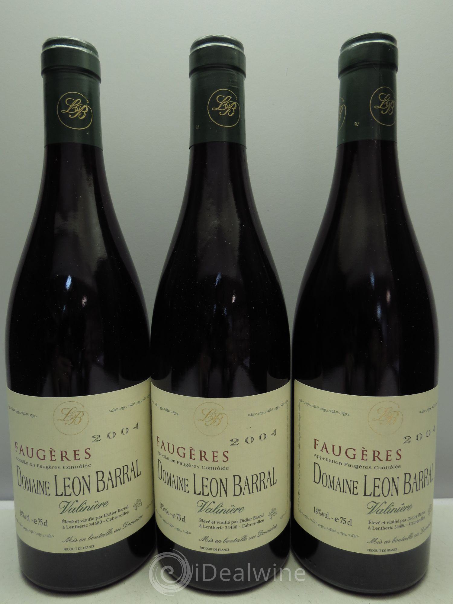 Faugères Valinière Domaine Léon Barral 2004 - Lot de 3 bouteilles - 0