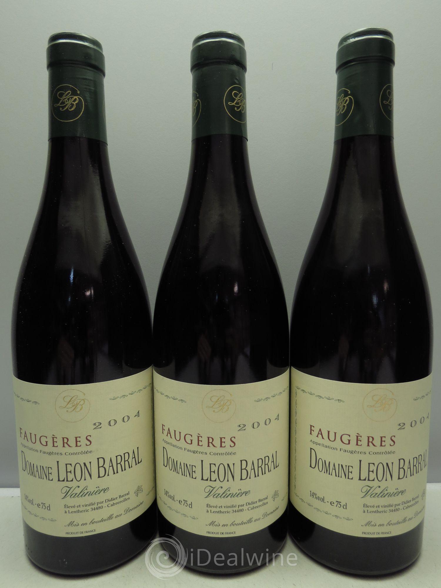 Faugères Valinière Domaine Léon Barral 2004 - Lot de 3 bouteilles - 0