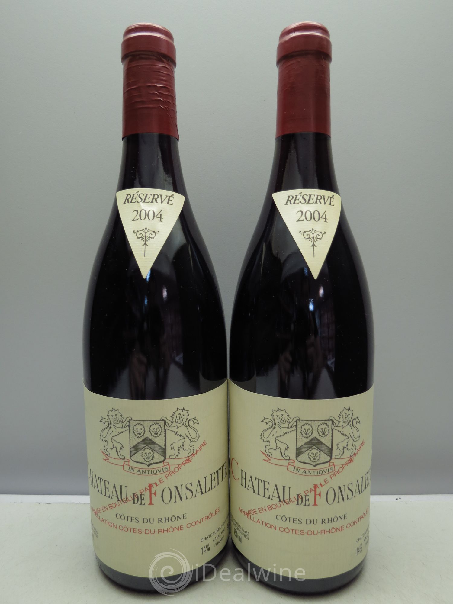 Côtes-du-Rhône Château de Fonsalette Emmanuel Reynaud 2004 - Lot de 2 bouteilles - 0