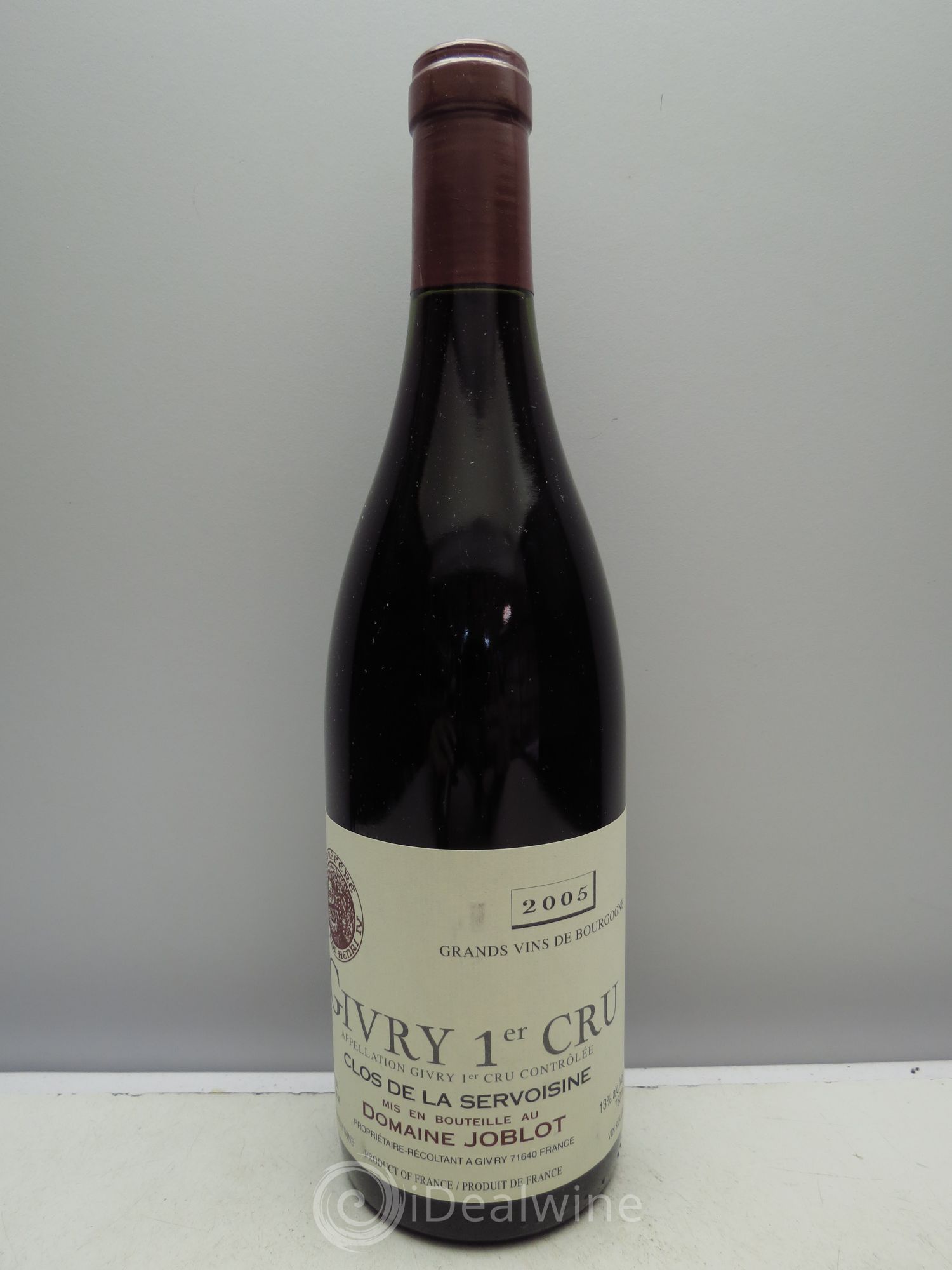 Givry 1er Cru Servoisine Joblot (Domaine) 2005 - Lot de 6 bouteilles - 0