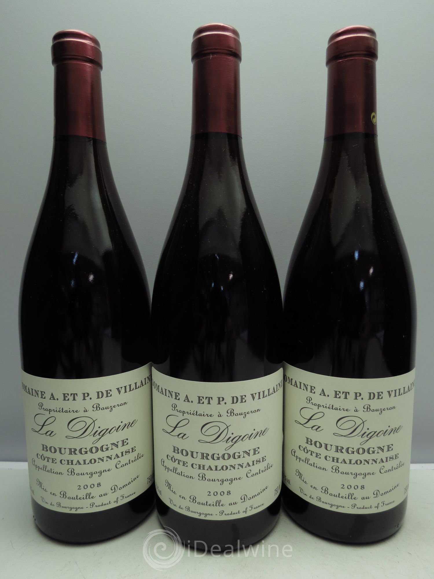 Bourgogne La Digoine - A&P De Villaine 2008 - Posten von 3 Flaschen - 0