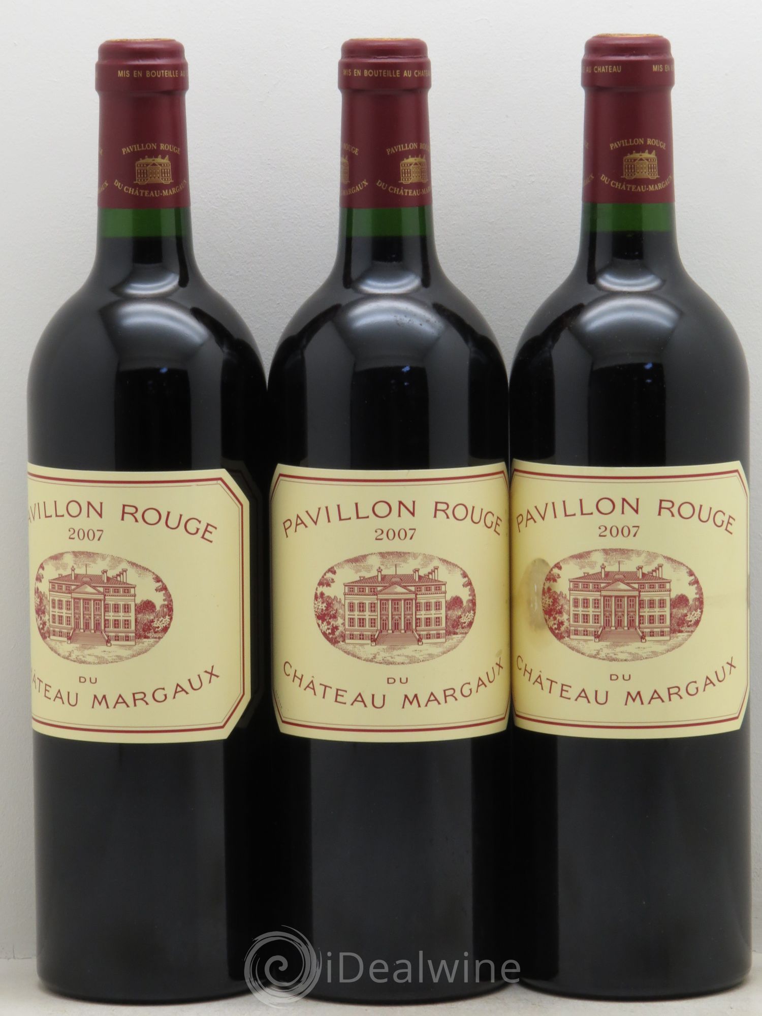 Pavillon Rouge du Château Margaux Second Vin 2007 - Lot de 3 bouteilles - 0