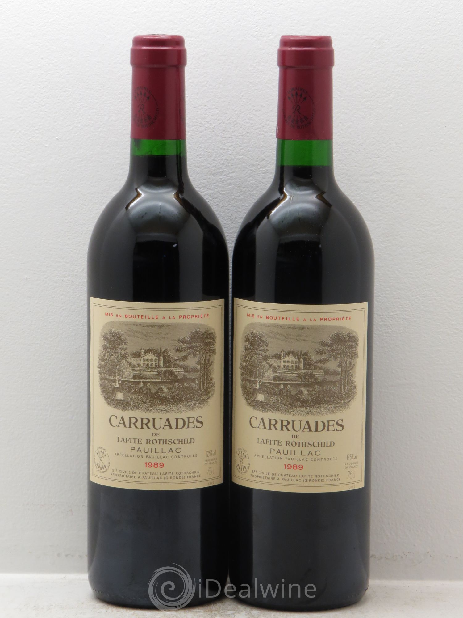 Carruades de Lafite Rothschild Second Vin 1989 - Lot de 2 bouteilles - 0