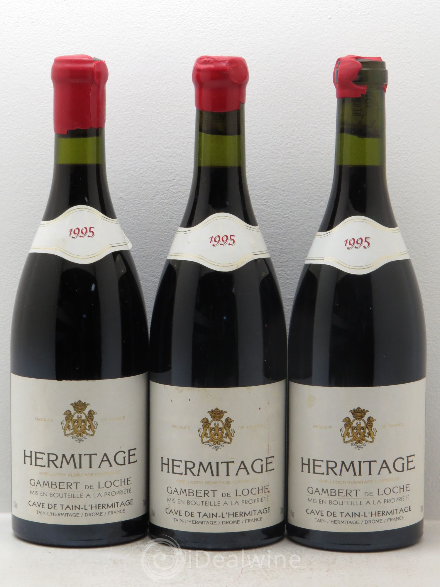 Hermitage Gambert de Loche Cave de Tain 1995 - Lot de 3 bouteilles - 0