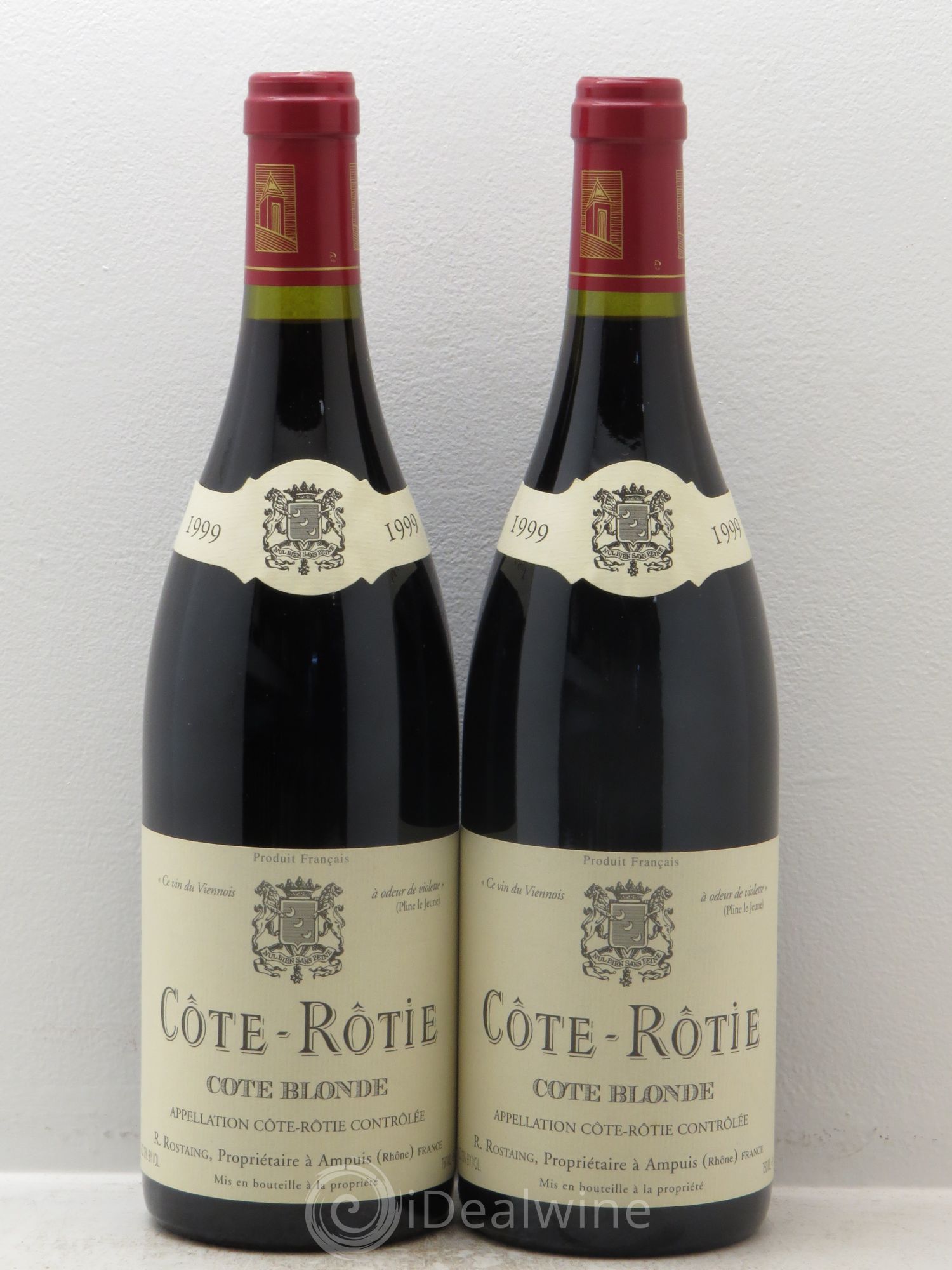 Côte-Rôtie Côte Blonde René Rostaing 1999 - Lot of 2 bottles - 0