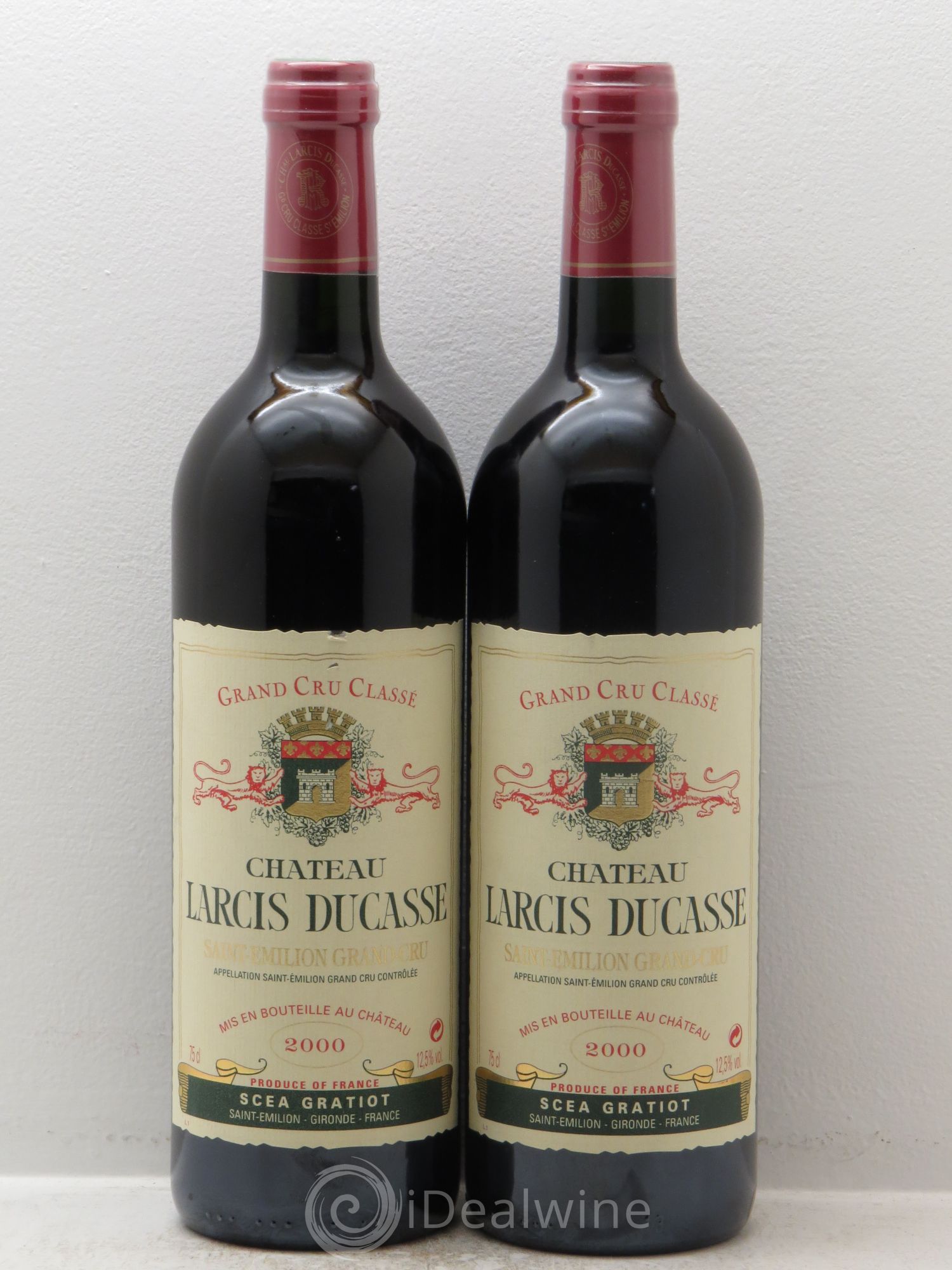 Château Larcis Ducasse 1er Grand Cru Classé B 2000 - Lot de 2 bouteilles - 0