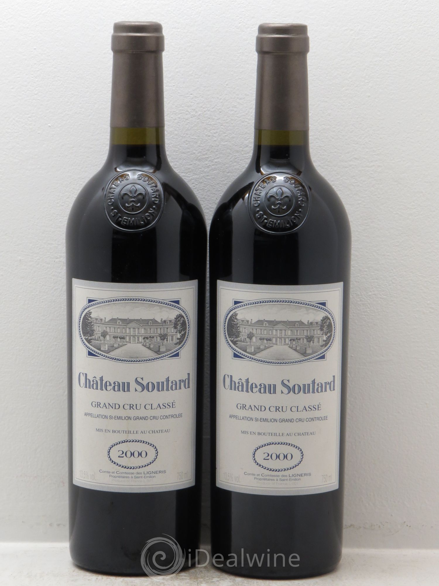 Château Soutard Grand Cru Classé 2000 - Lot de 2 bouteilles - 0