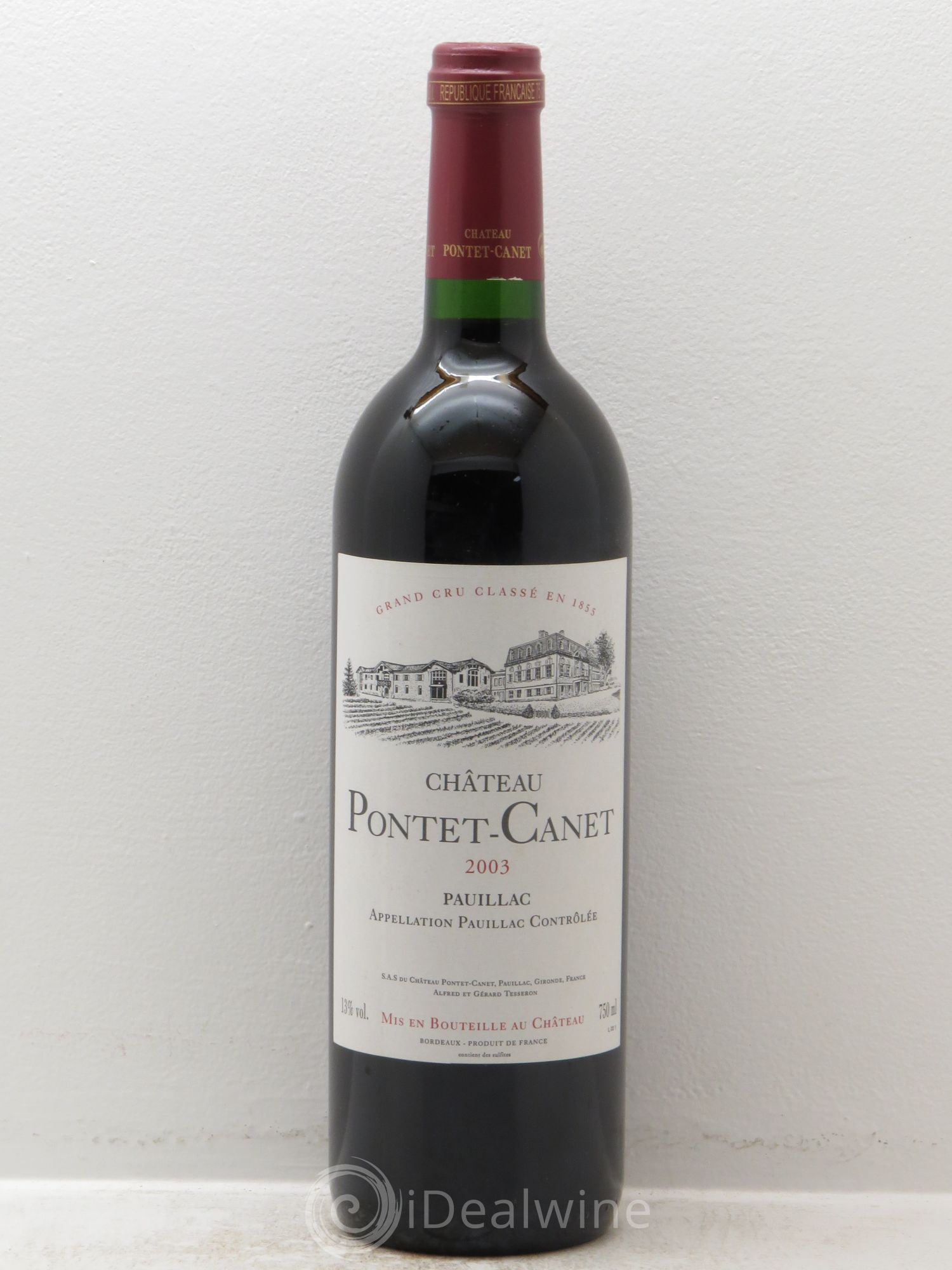 Château Pontet Canet 5ème Grand Cru Classé 2003 - Lot de 1 bouteille - 0