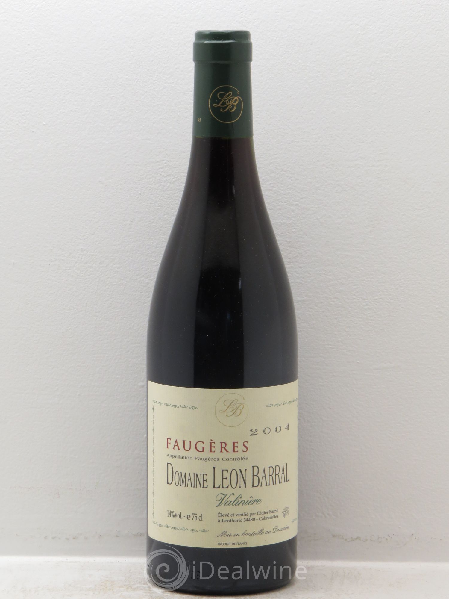 Faugères Valinière Domaine Léon Barral 2004 - Lot de 1 bouteille - 0