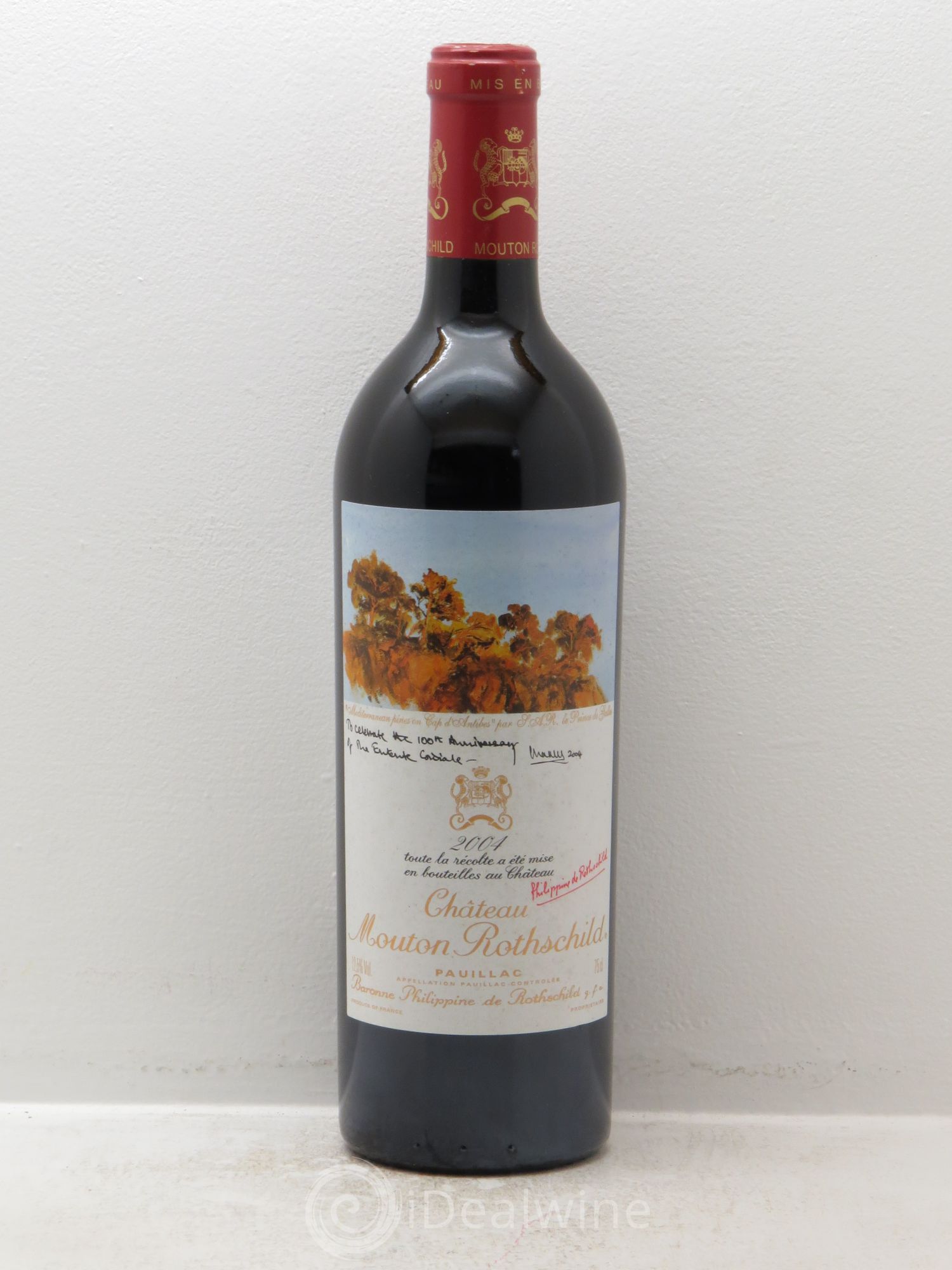 Château Mouton Rothschild 1er Grand Cru Classé 2004 - Lot de 1 bouteille - 0