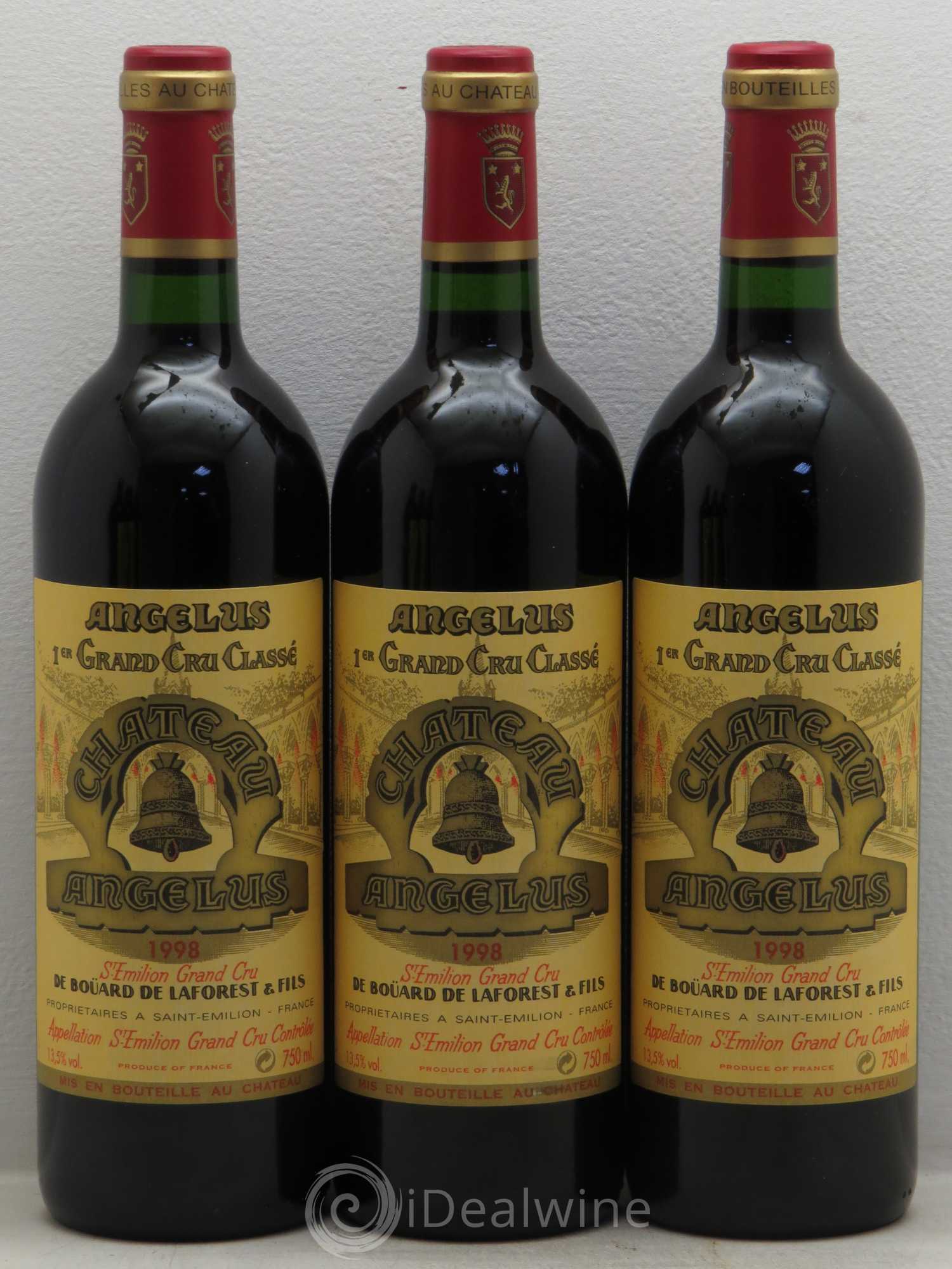 Château Angélus 1er Grand Cru Classé A 1998 - Lot de 6 bouteilles - 1