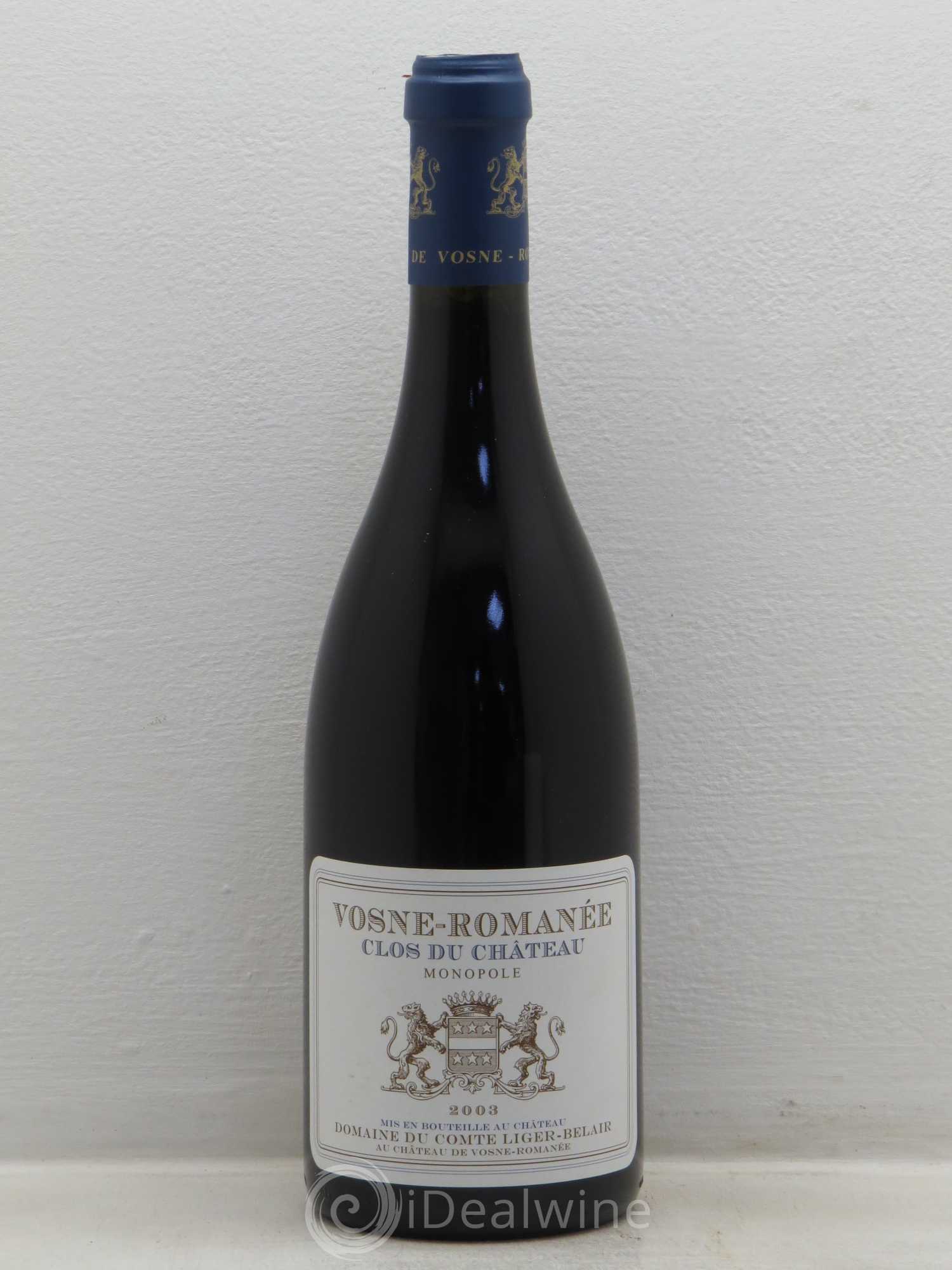 Vosne-Romanée Clos du Château Comte Liger-Belair (Domaine du) 2003 - Lot de 1 bouteille - 0