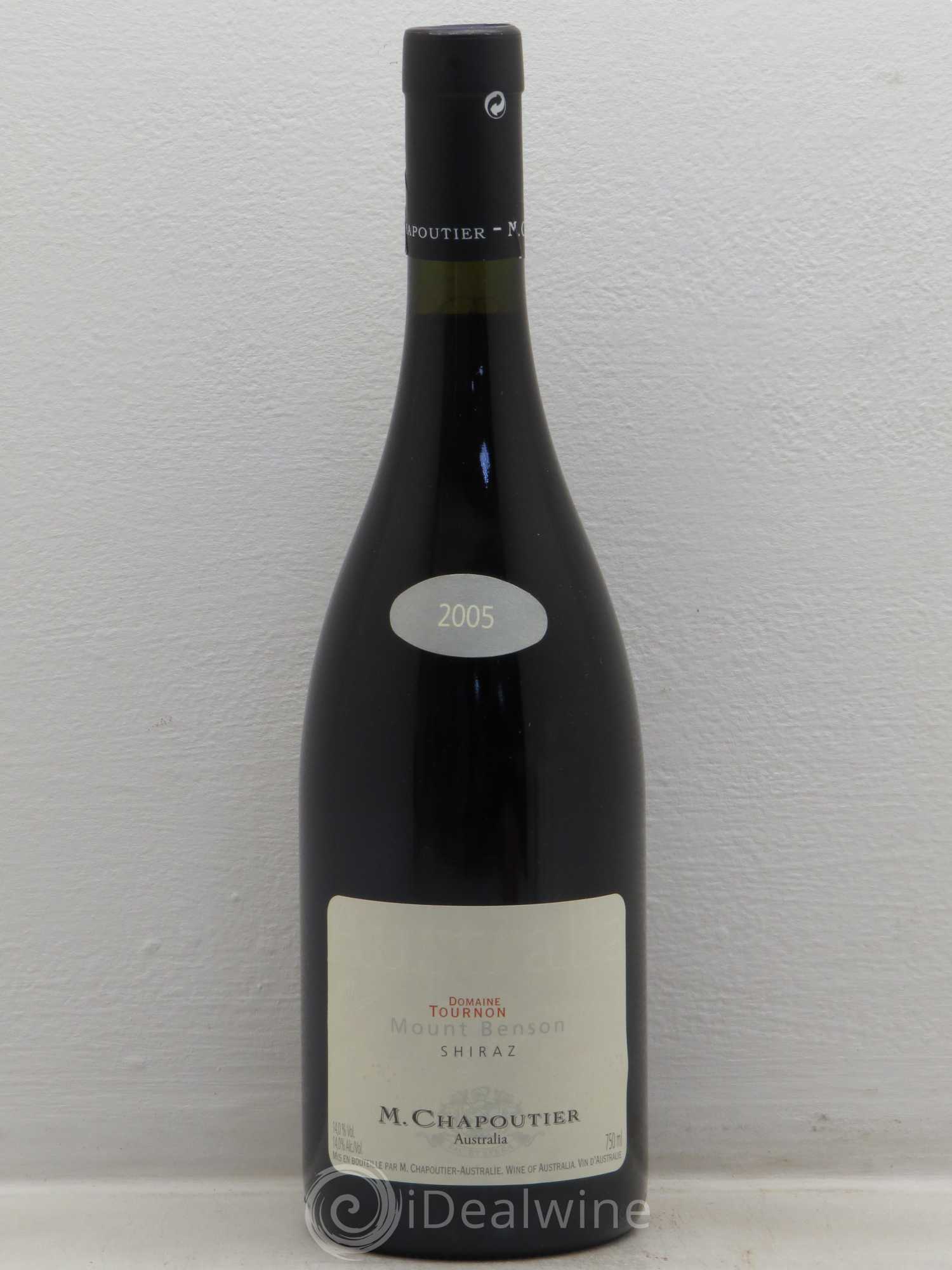 Australie Mount Benson Shiraz Chapoutier Domaine Tournon (sans prix de réserve) 2005 - Posten von 1 Flasche - 0