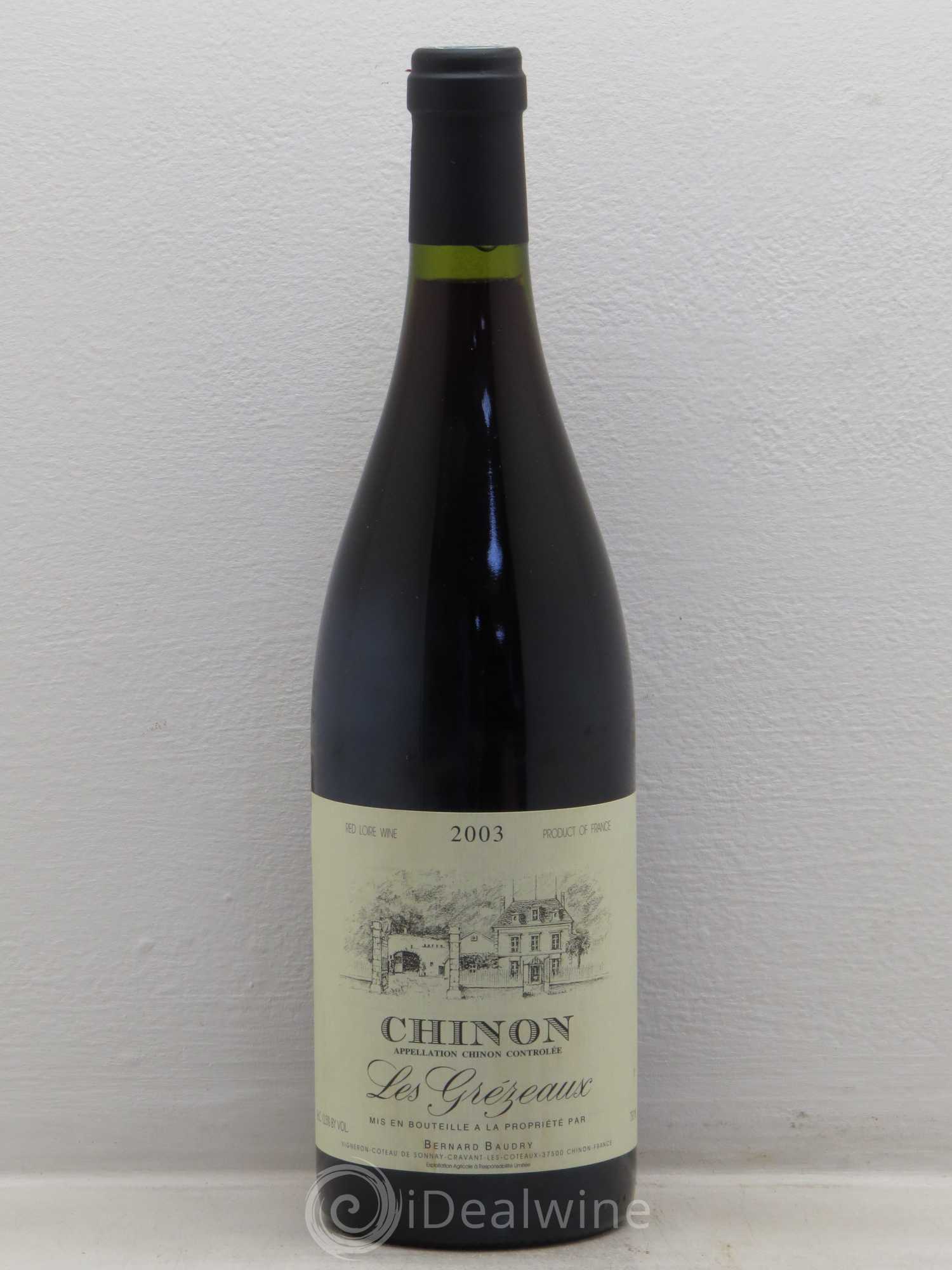 Chinon Les Grézeaux Bernard Baudry 2003 - Lot de 1 bouteille - 0