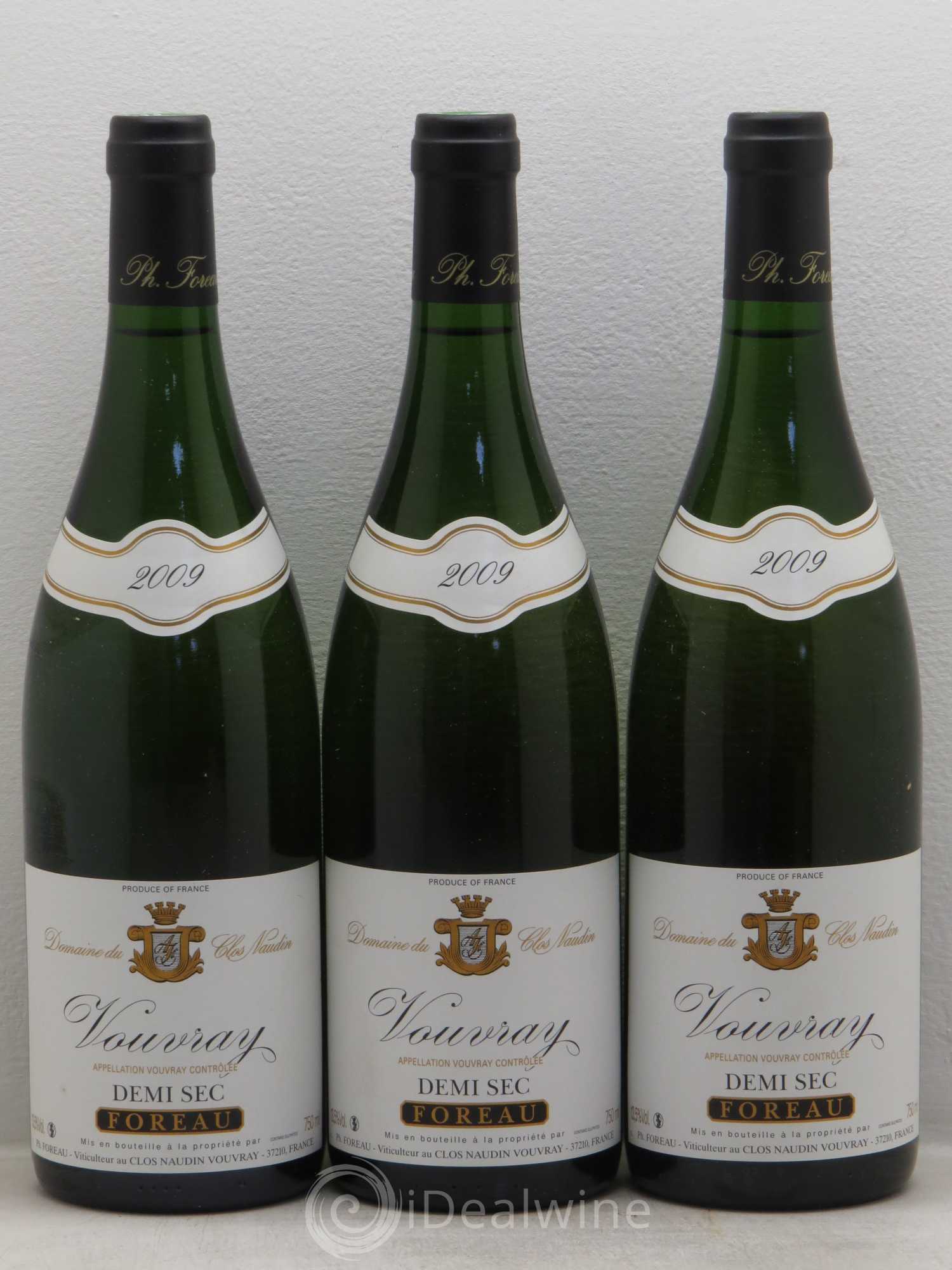 Vouvray Demi-Sec Clos Naudin - Philippe Foreau 2009 - Lot de 3 bouteilles - 0