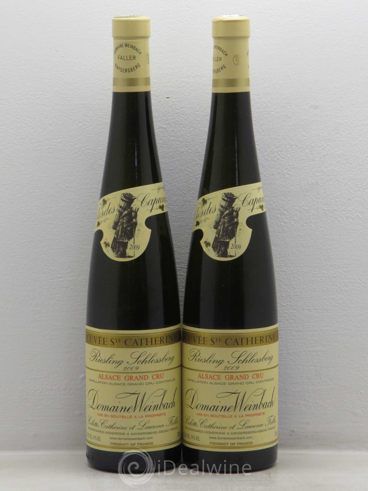 Alsace Grand Cru Schlossberg Riesling Weinbach (Domaine) Sainte Catherine 2009 - Lot de 2 bouteilles - 0