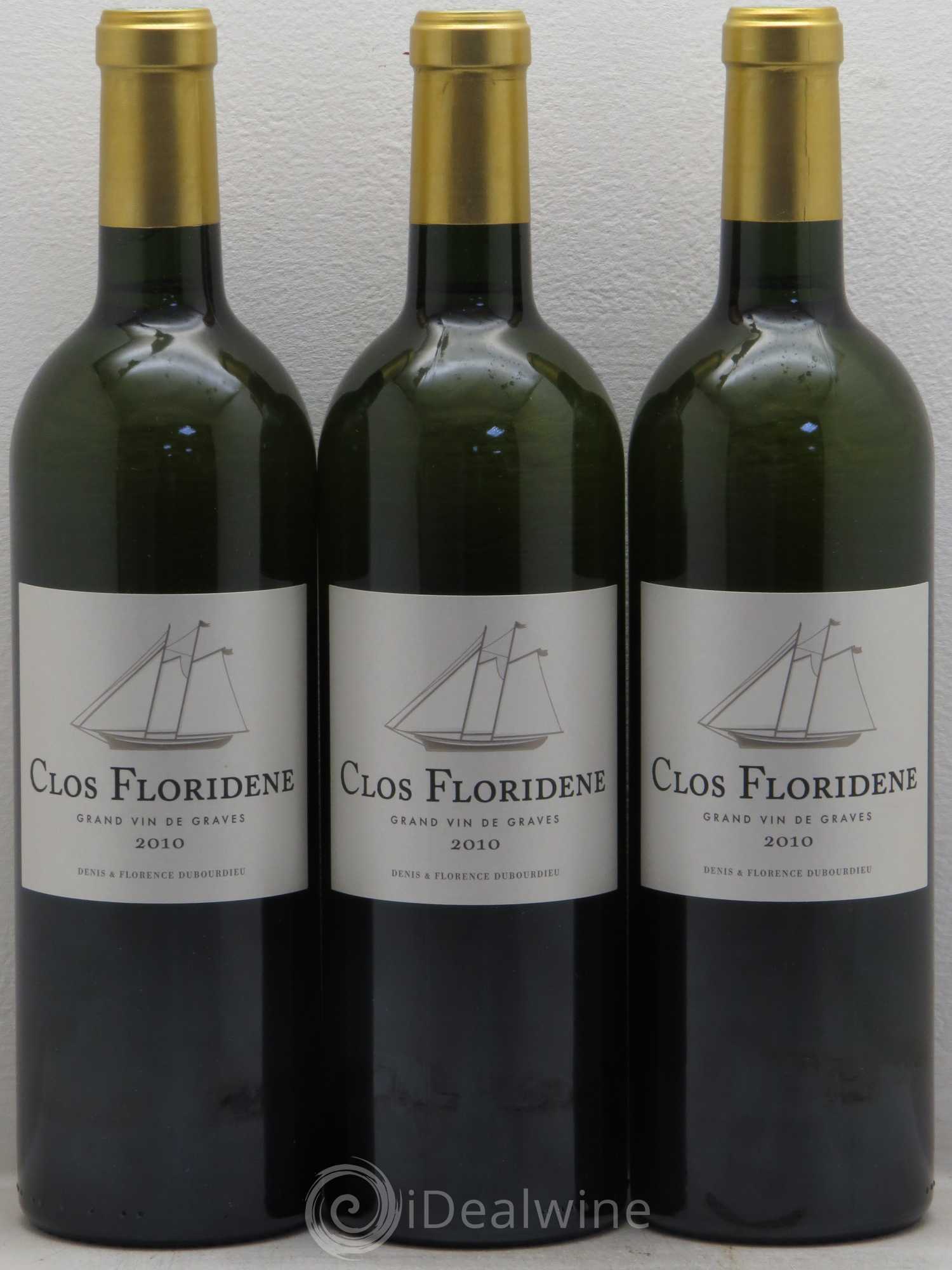 Clos Floridène (sans prix de réserve) 2010 - Lot de 3 bouteilles - 0