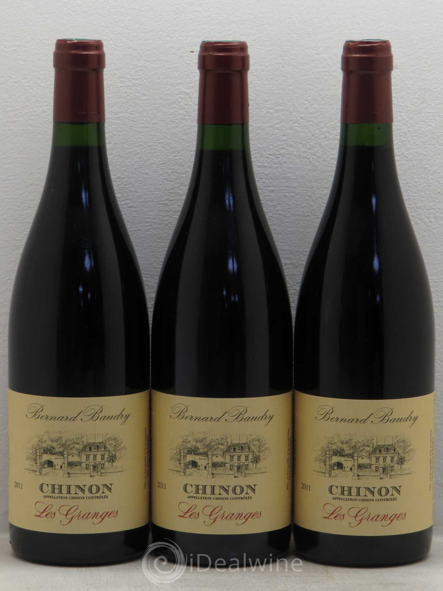 Chinon Les Granges Bernard Baudry (sans prix de réserve) 2011 - Lot de 3 bouteilles - 0