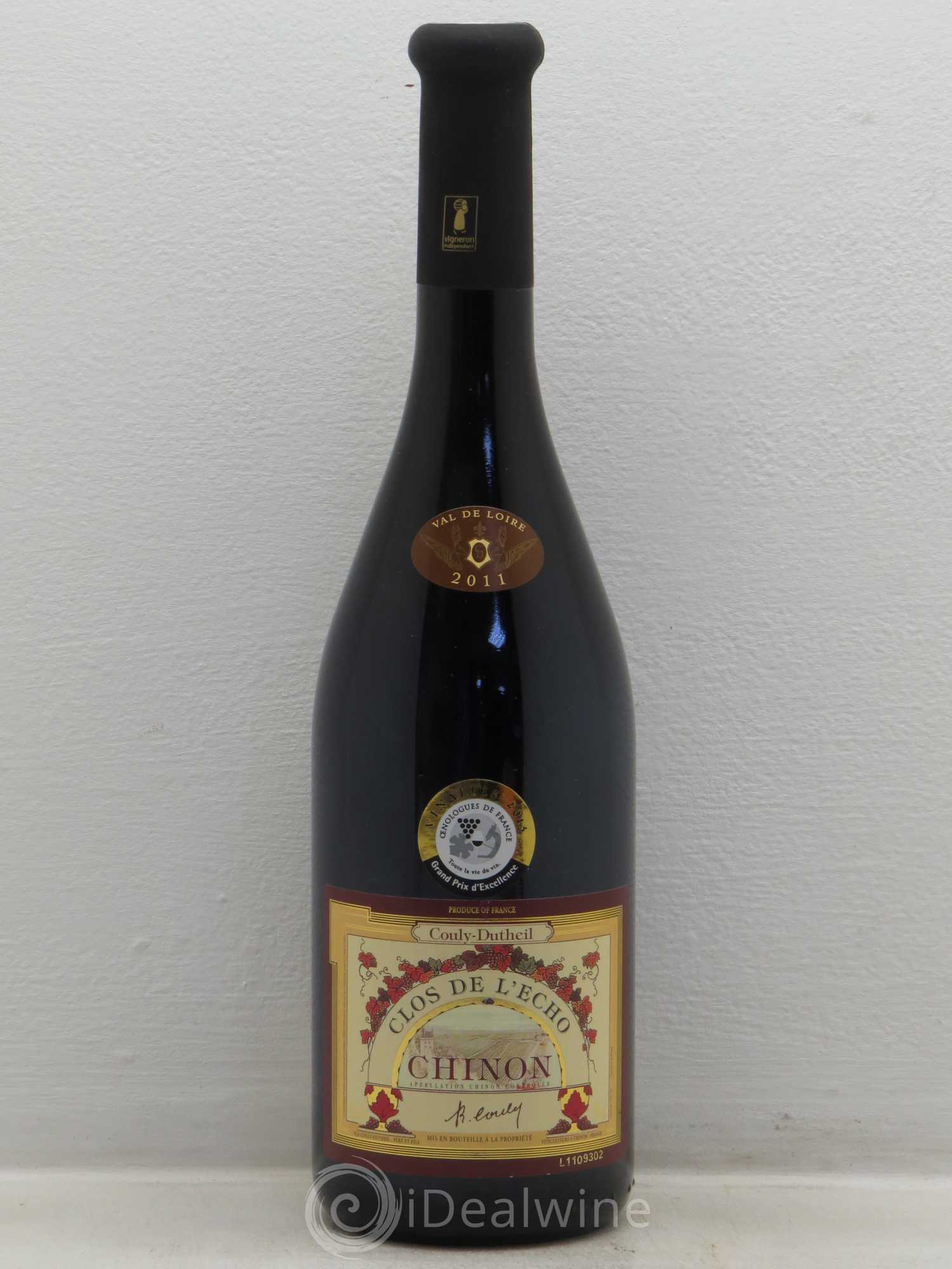 Chinon Clos de l'Echo Couly-Dutheil (sans prix de réserve) 2011 - Lot de 6 bouteilles - 0