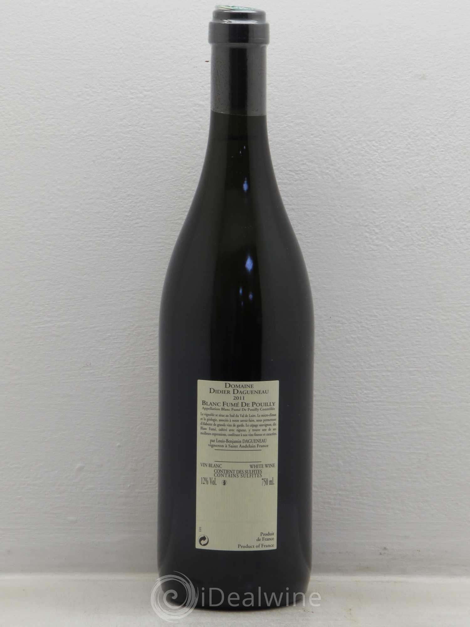 Pouilly-Fumé Blanc Fumé de Pouilly Dagueneau (Domaine Didier - Louis-Benjamin) 2011 - Lot de 6 bouteilles - 1