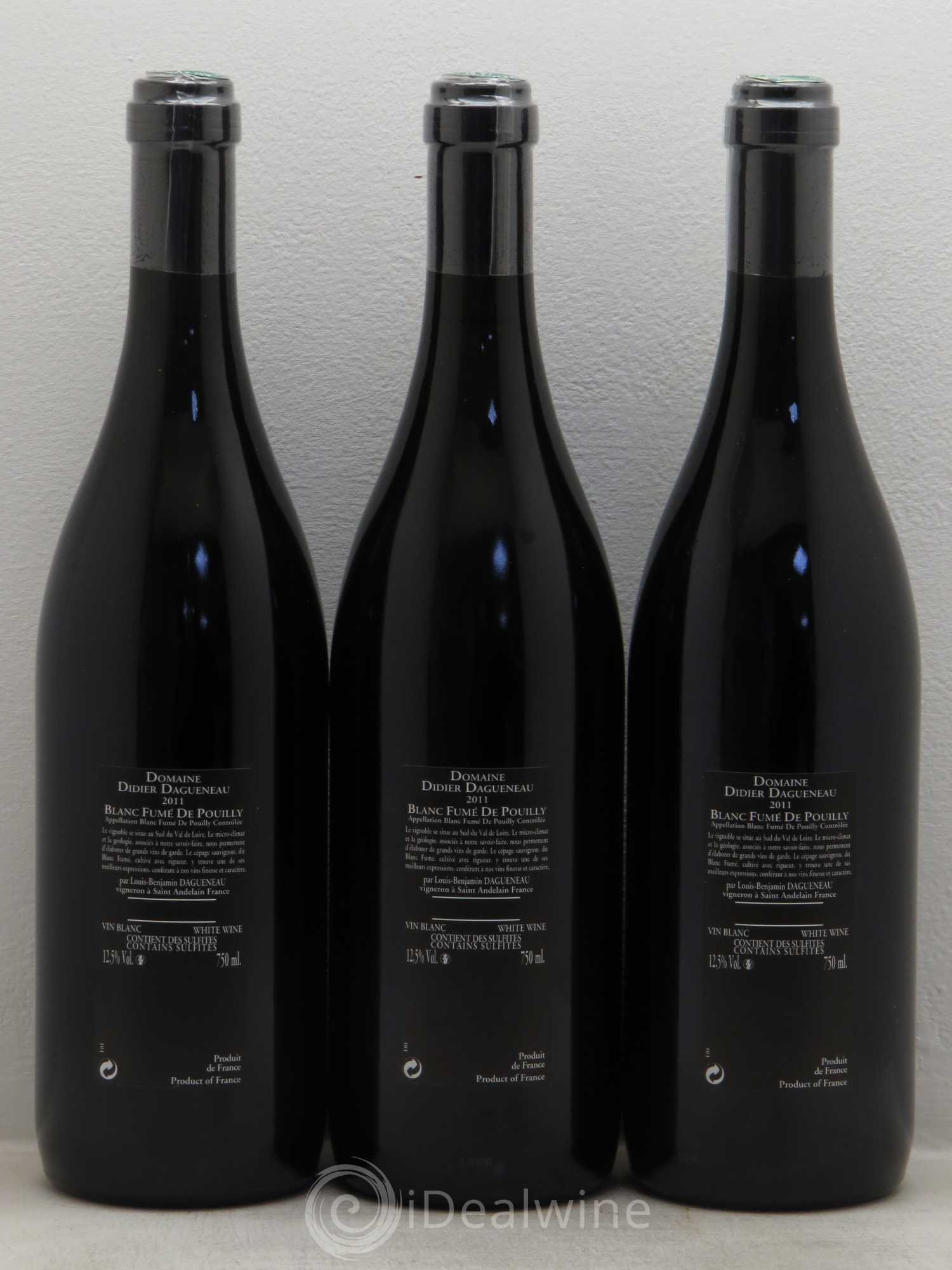 Vin de France (anciennement Pouilly-Fumé) Silex Dagueneau (Domaine Didier - Louis-Benjamin) 2011 - Lot de 3 bouteilles - 1